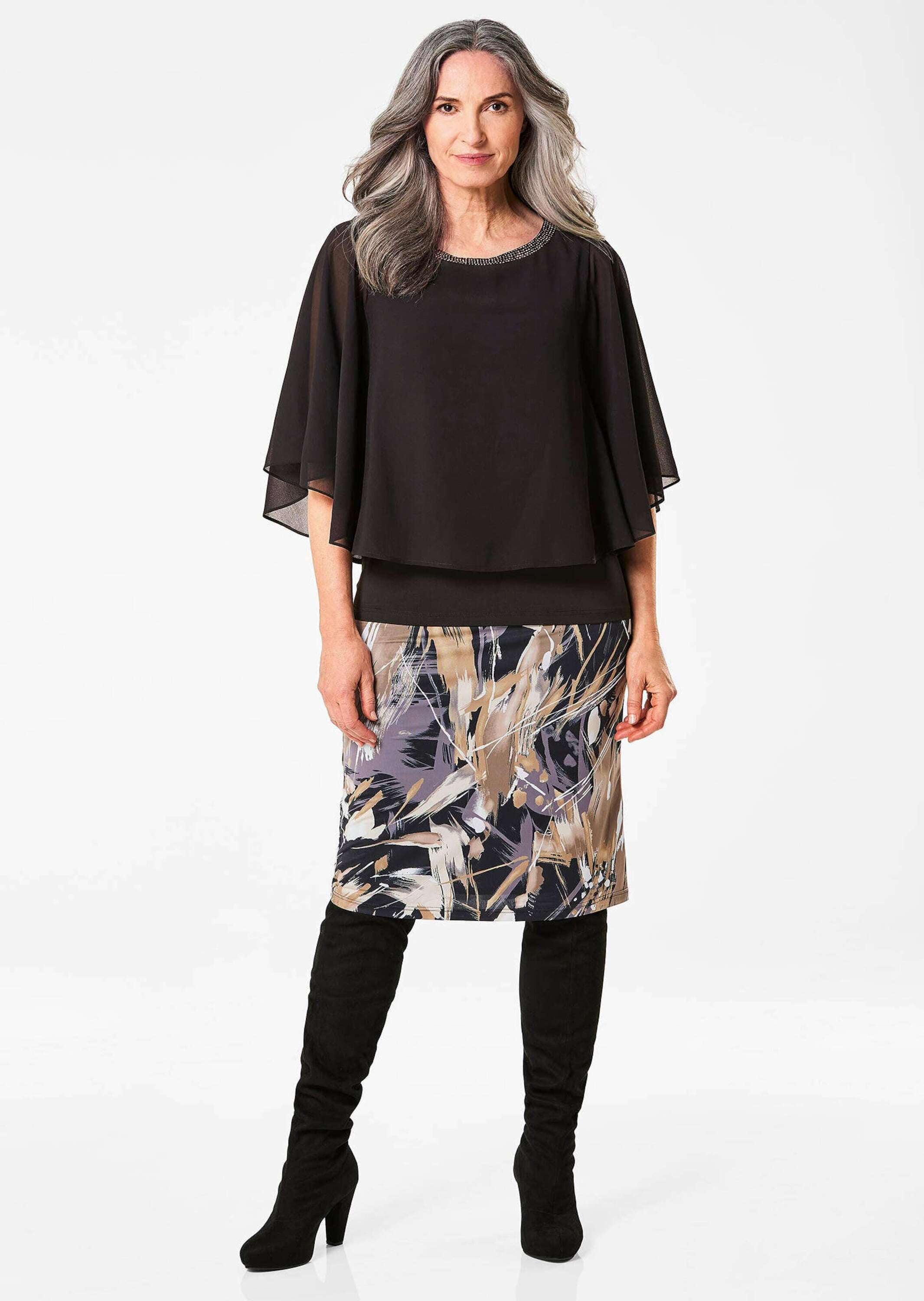 GOLDNER Kurzarmbluse »Kurzgröße Blusenshirt«