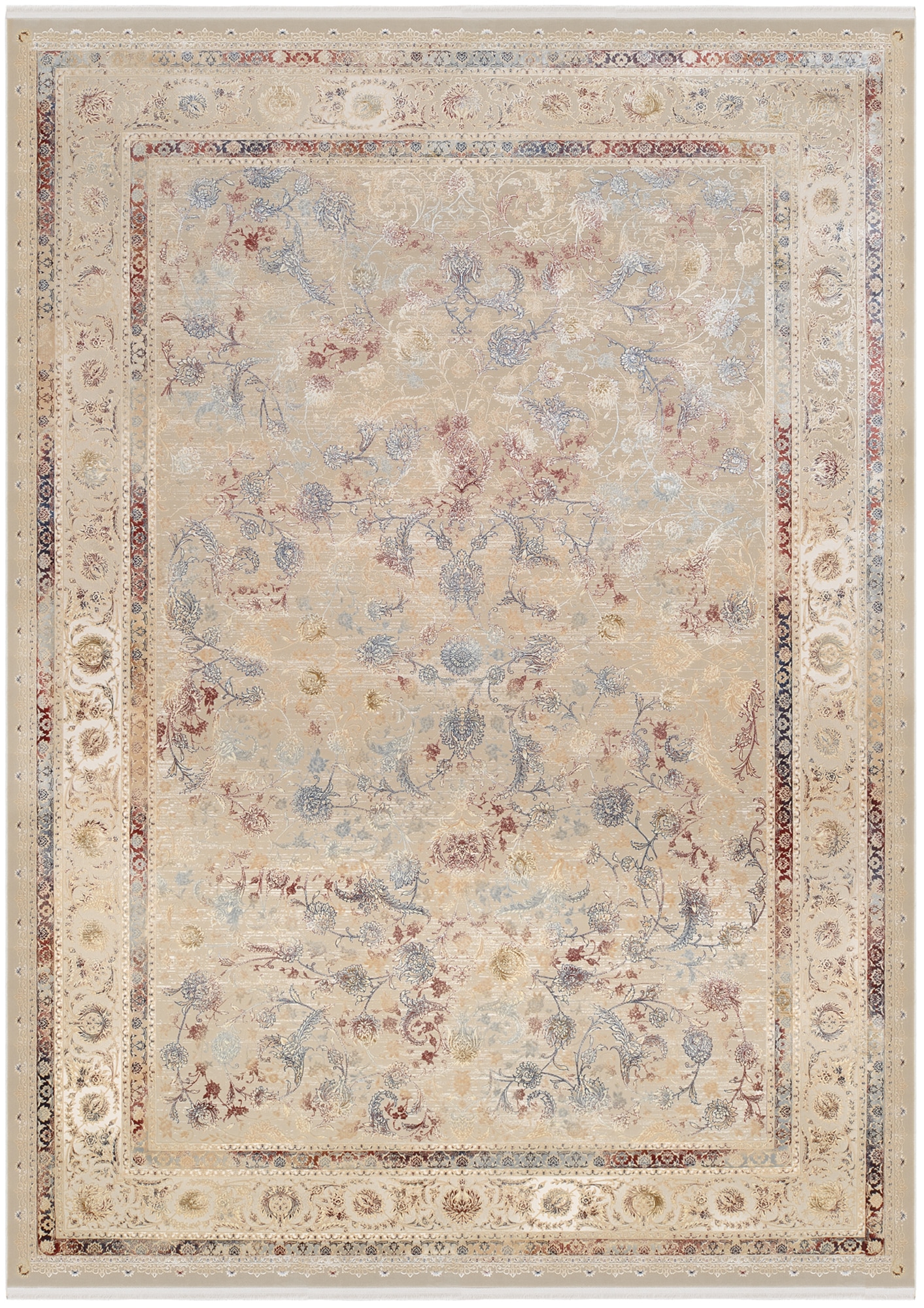 OCI DIE TEPPICHMARKE Teppich »MYSTIC LIMITED«, rechteckig, 7 mm Höhe, florale Muster in 3D-Optik, maschinell gewebt, Viskose