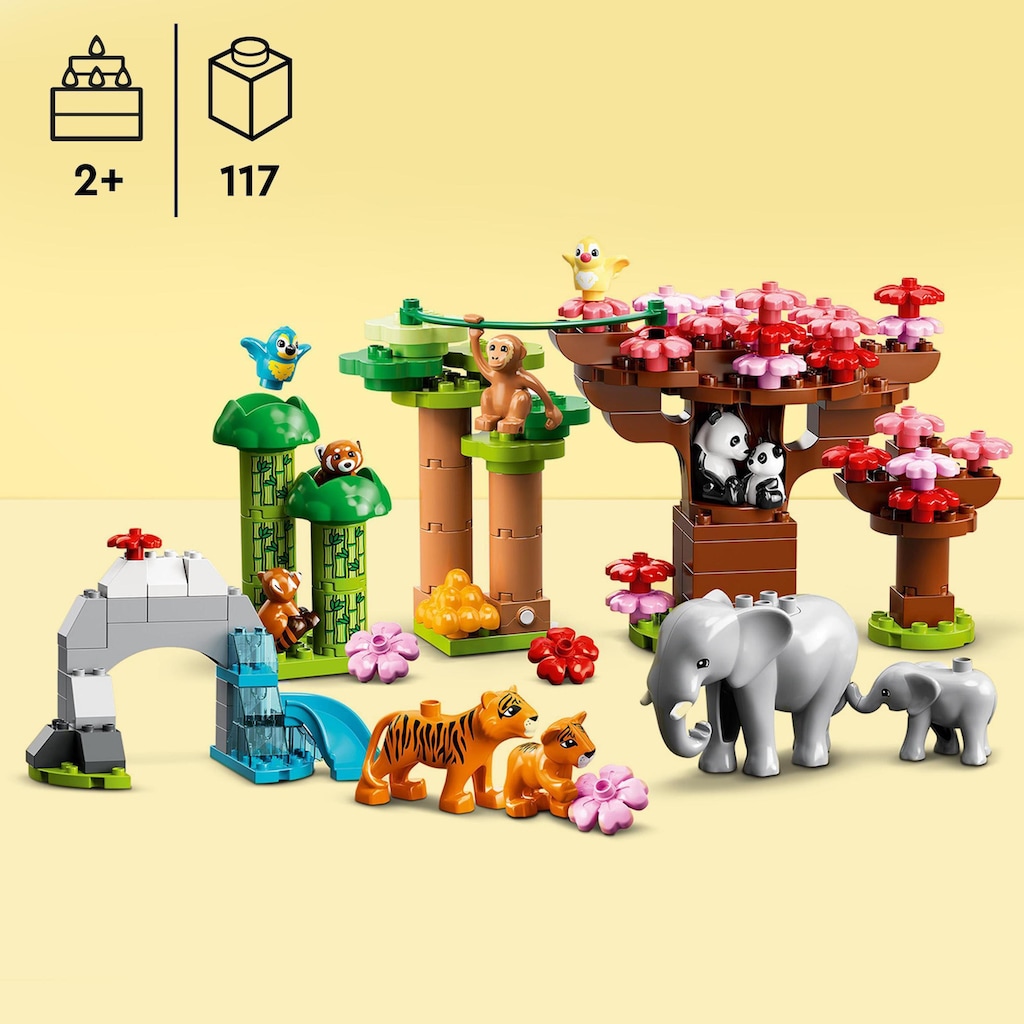 LEGO® Konstruktionsspielsteine »Wilde Tiere Asiens (10974), LEGO® DUPLO«, (118 St.), Made in Europe