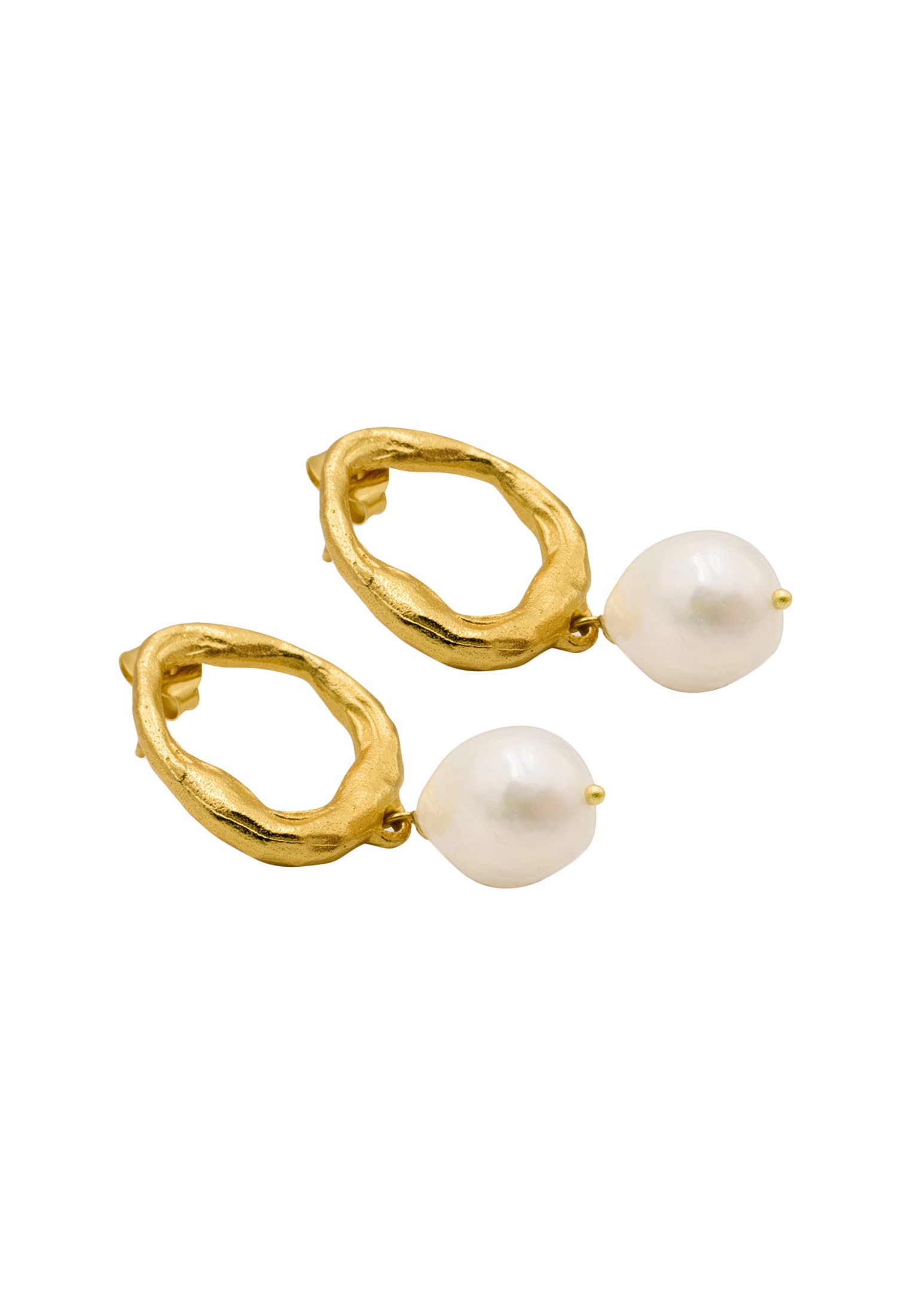 HAZE & GLORY Paar Creolen »Ohrringe Barock Perlen Ohrstecker - La Pearl 925 Silber«