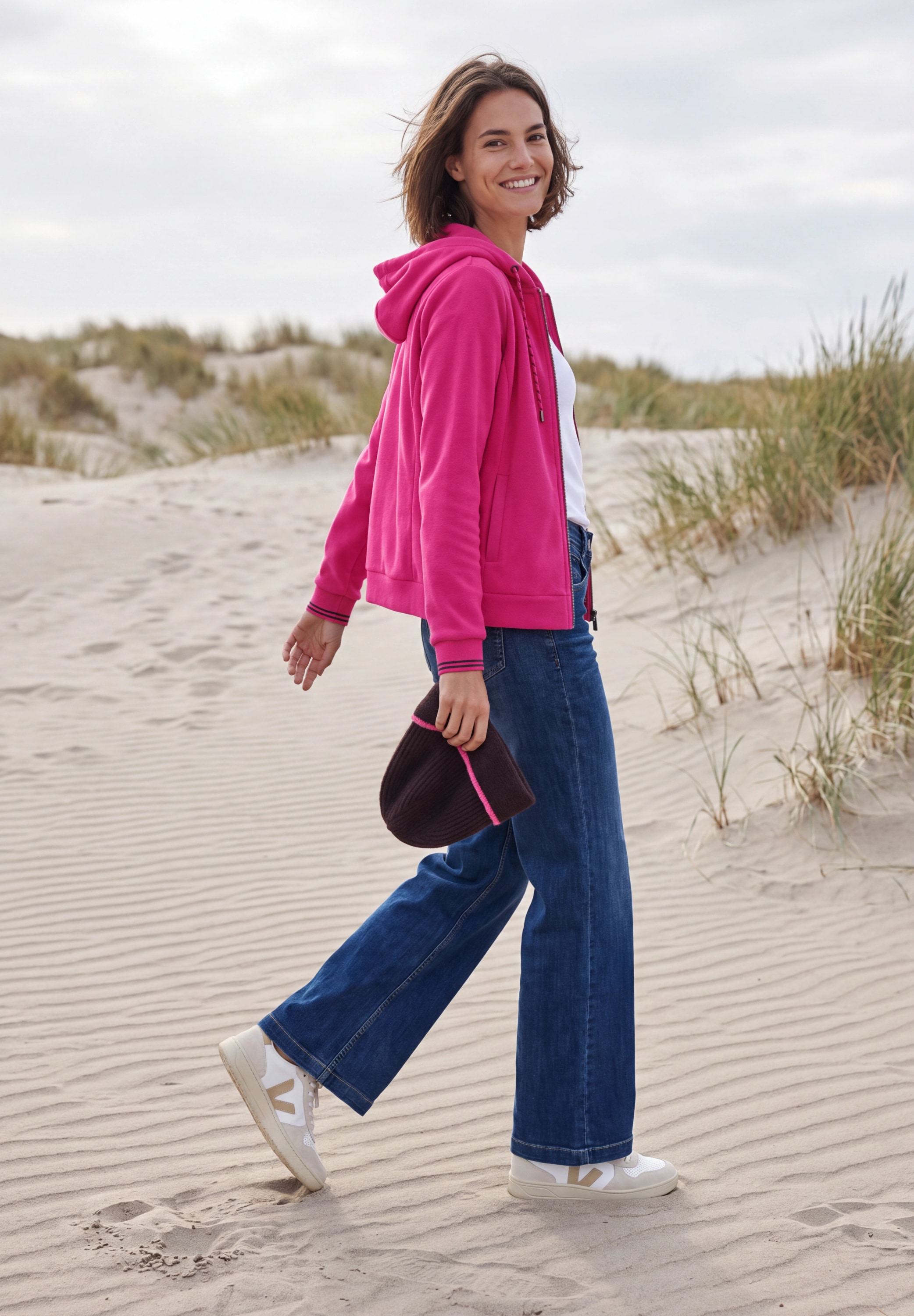 Cecil Fleecejacke mit Kapuze Langarm Fleece Jacke mit Kapuze