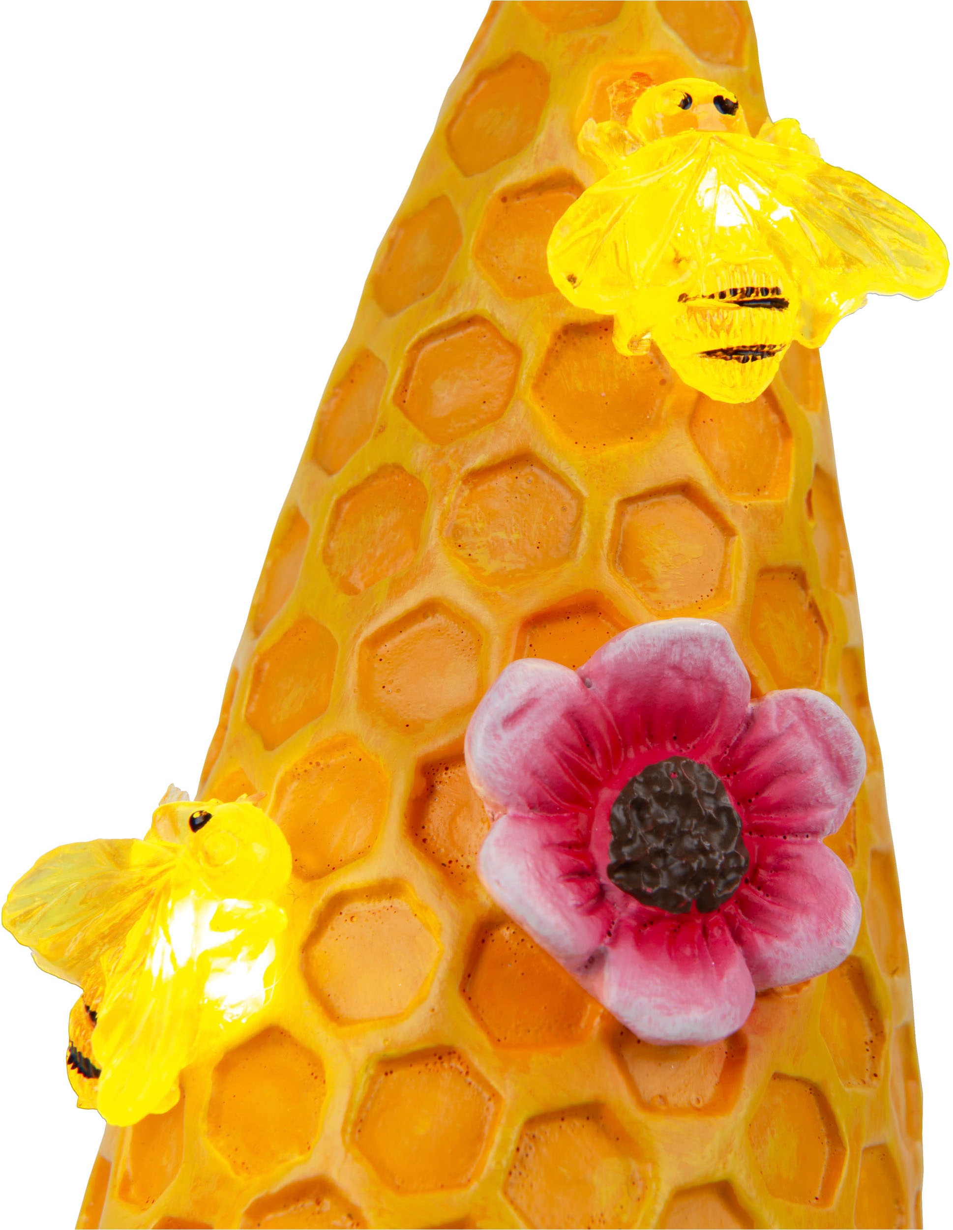 näve LED Solarleuchte »Abby« LED-Modul 2 Stk. Warmweiß 2er Set Wichtel, gelb/bunt, mit Bienchen und Blümchen, warmweiß