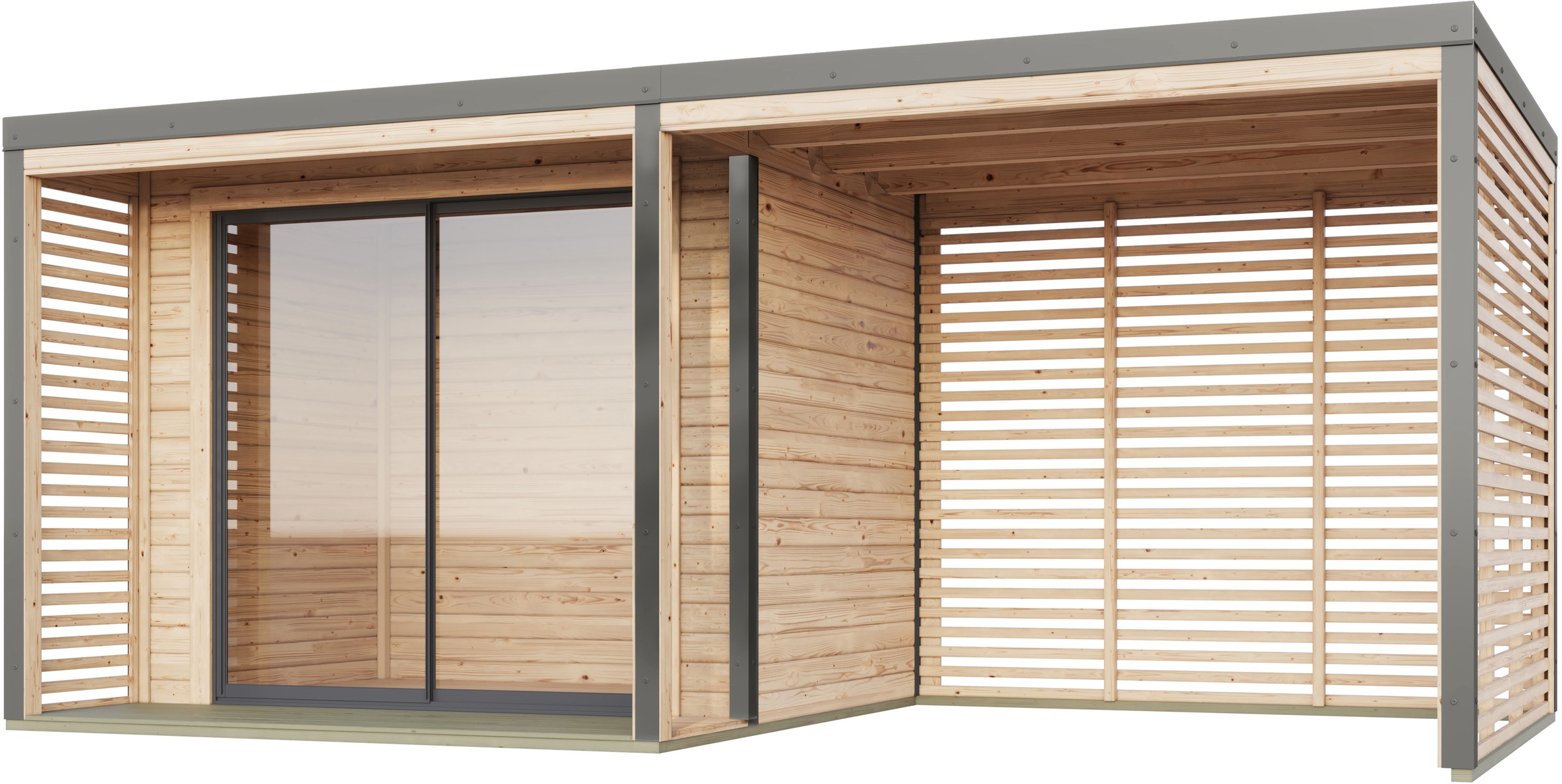 Karibu Gartenhaus »Saturino SET« inkl. Massivholzfußboden