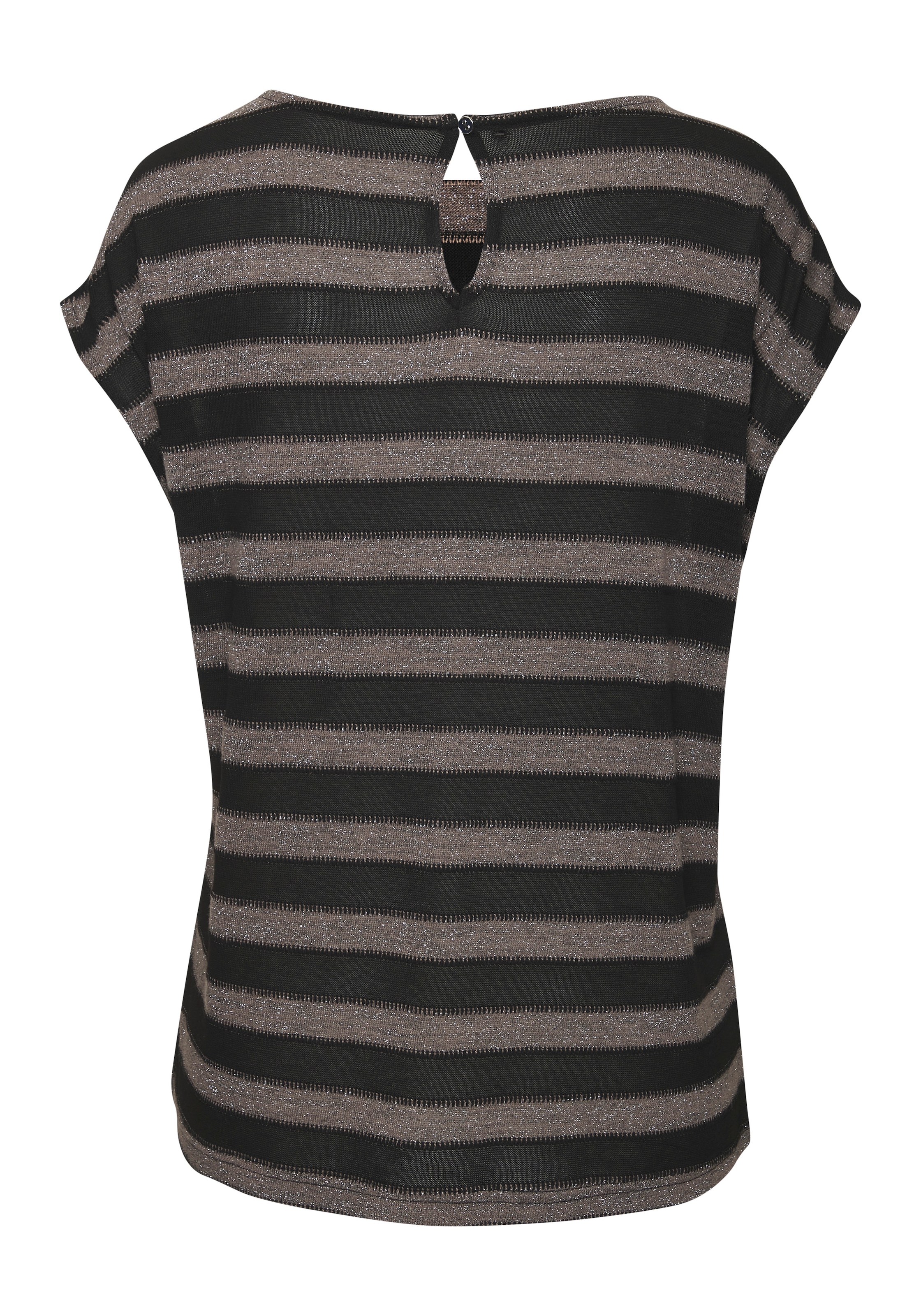 LASCANA T-Shirt »mit elegantem Glitzerstreifen« aus luftiger Feinstrickqualität
