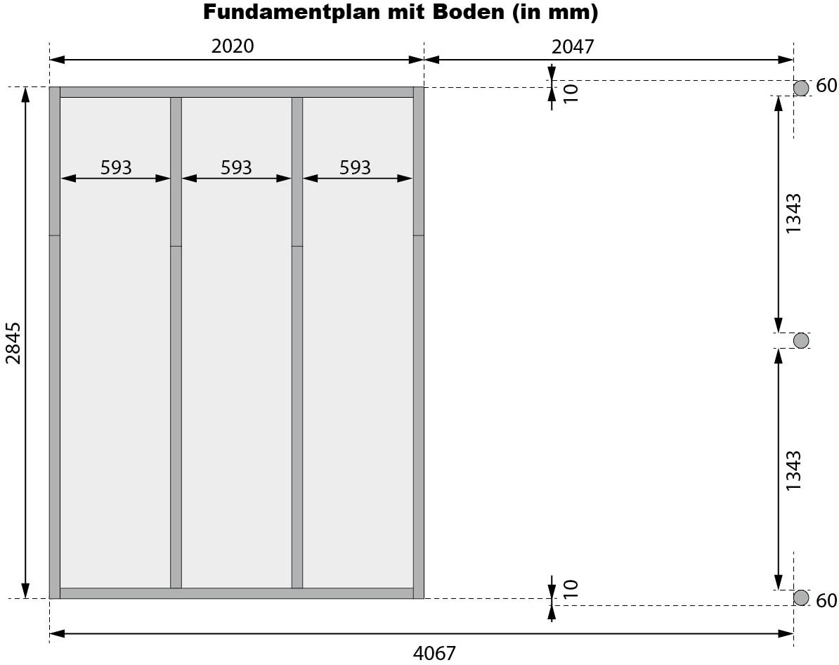 Karibu Gerätehaus »Titanium 2,5 SET mit Anbaudach« Made in Germany