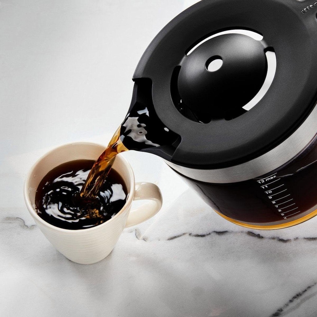 KitchenAid Filterkaffeemaschine »5KCM1208EOB ONYX BLACK«, 1,7 l Kaffeekanne, goldfarbener Permanentfilter