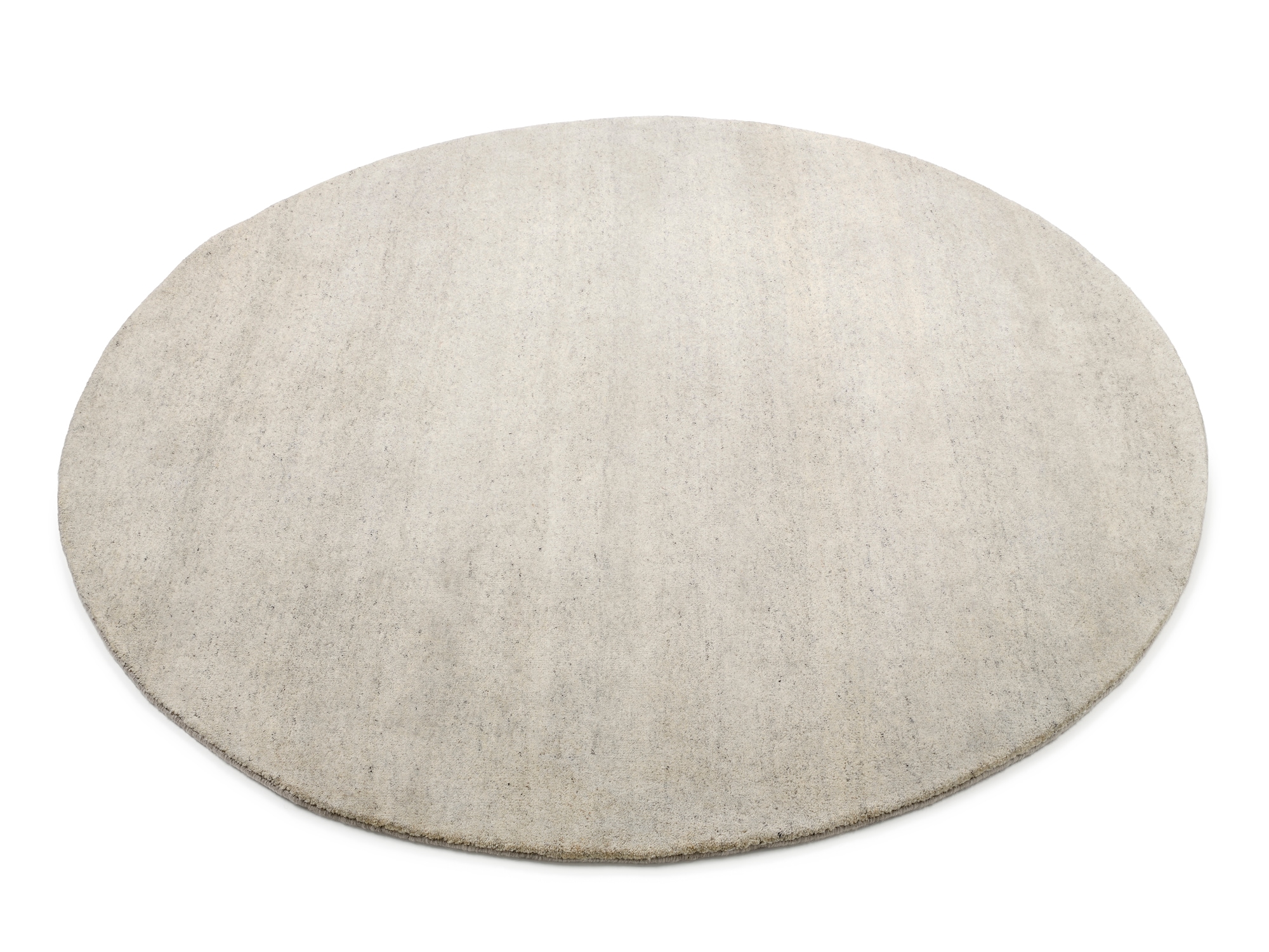 OCI DIE TEPPICHMARKE Wollteppich »ESEMPIO UNI MELANGE«, rund, 18 mm Höhe, reine Wolle, handgeknüpft, hochwertig verarbeitet, natürlich warm