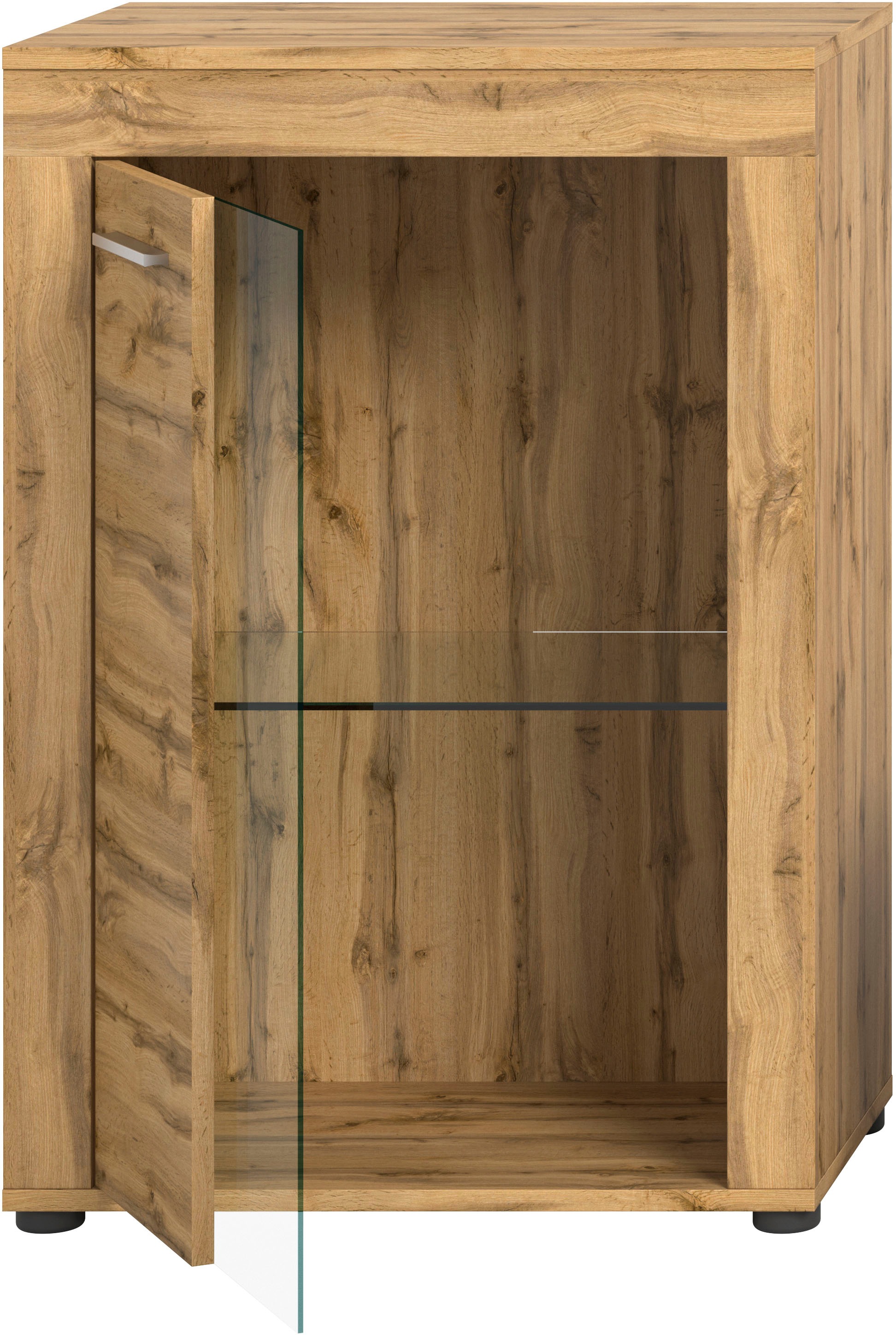 INOSIGN Vitrine »Aosta, Breite 60 cm, stehend oder hängend, in verschiedenen Farben«, Türanschlag wechselbar, 1 Glaseinlegeboden, Hängeeitrine, Standvitrine