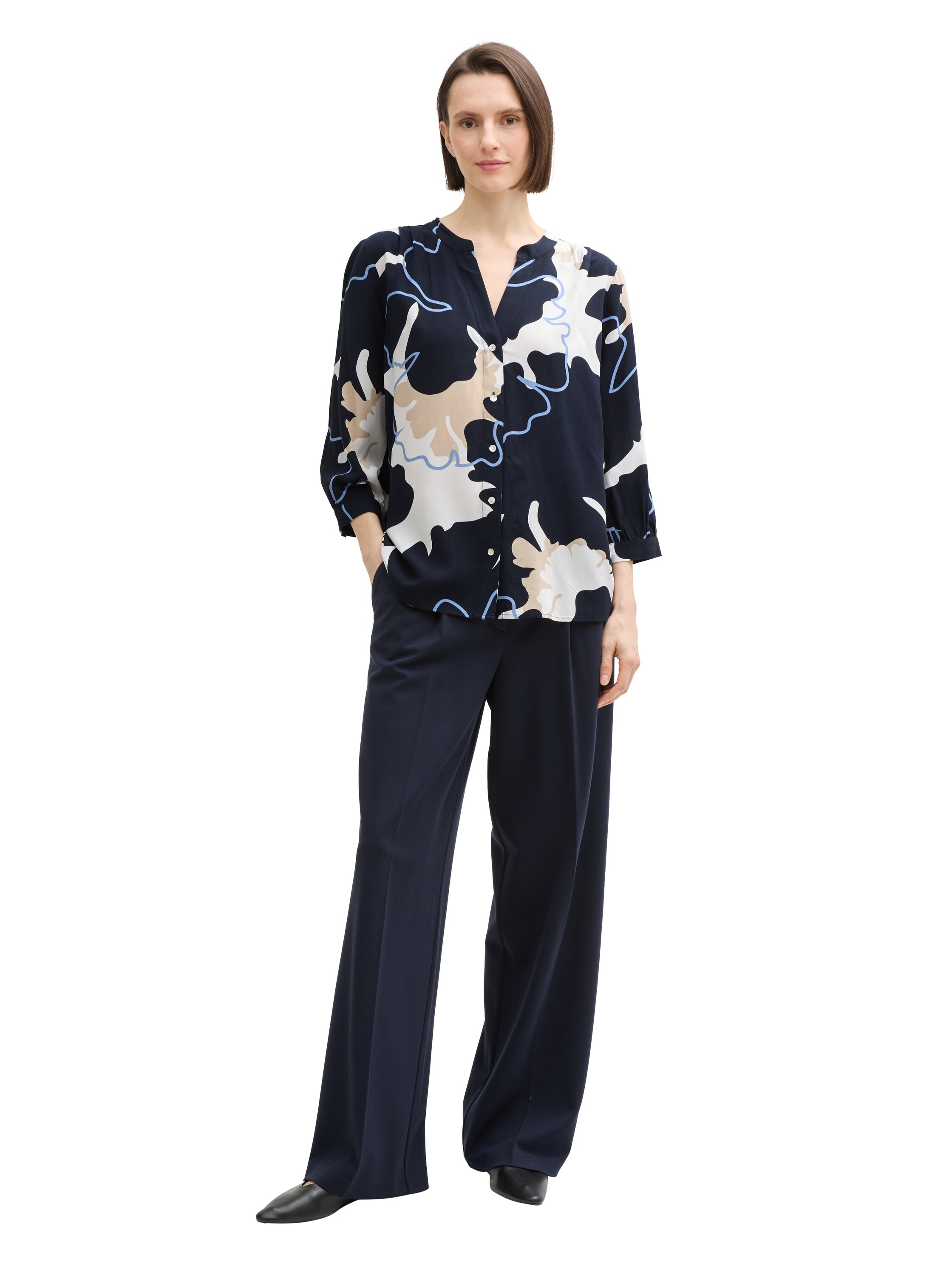 TOM TAILOR Klassische Bluse, mit All-Over Print