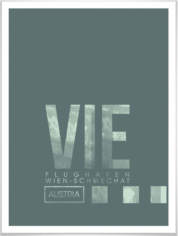 | St.), Wall-Art bestellen Flughafen, Poster, VIE Wien«, »Wandbild Poster UNIVERSAL Flughafen Bild, Wandbild, (1 Wandposter