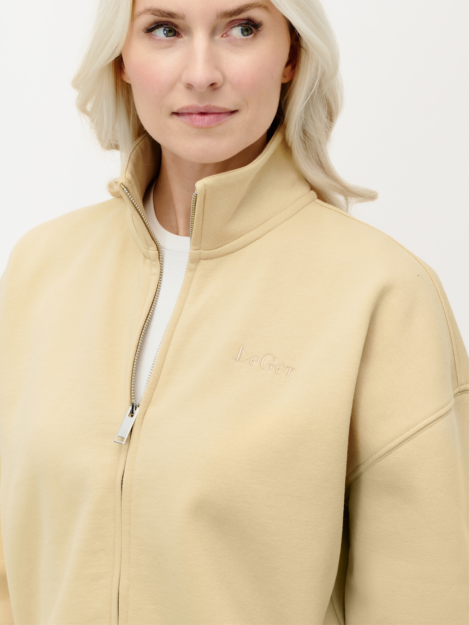 LeGer Sweatjacke »Tanisha, LeGer by Lena Gercke« locker geschnitten, mit Stehkragen