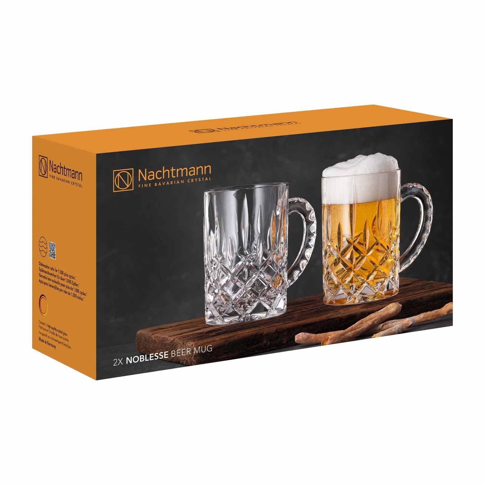 Nachtmann Bierglas »Bierkrüge Noblesse 0,5 Liter 2er Set transparent«