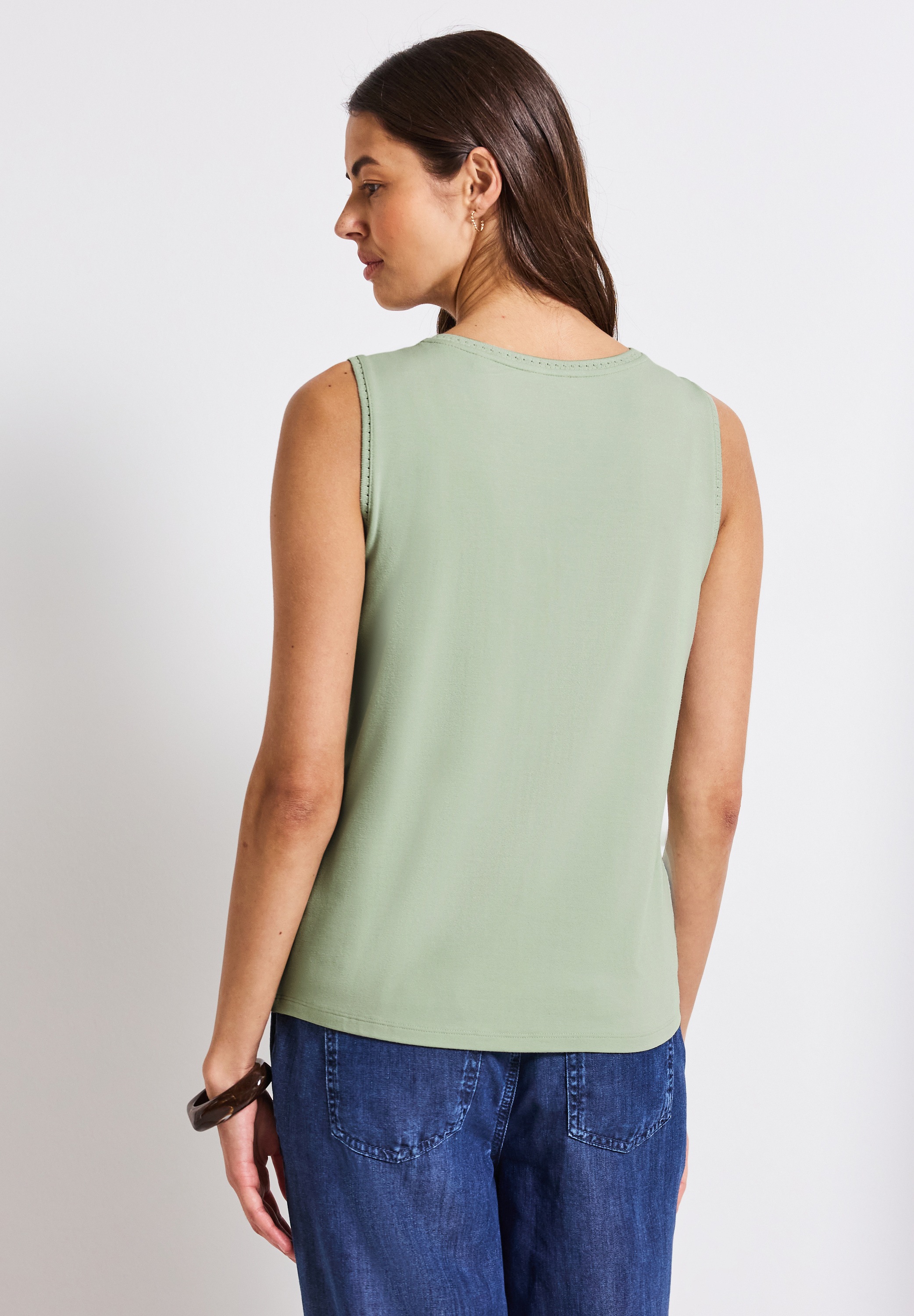 STREET ONE Shirttop mit Häkel Details