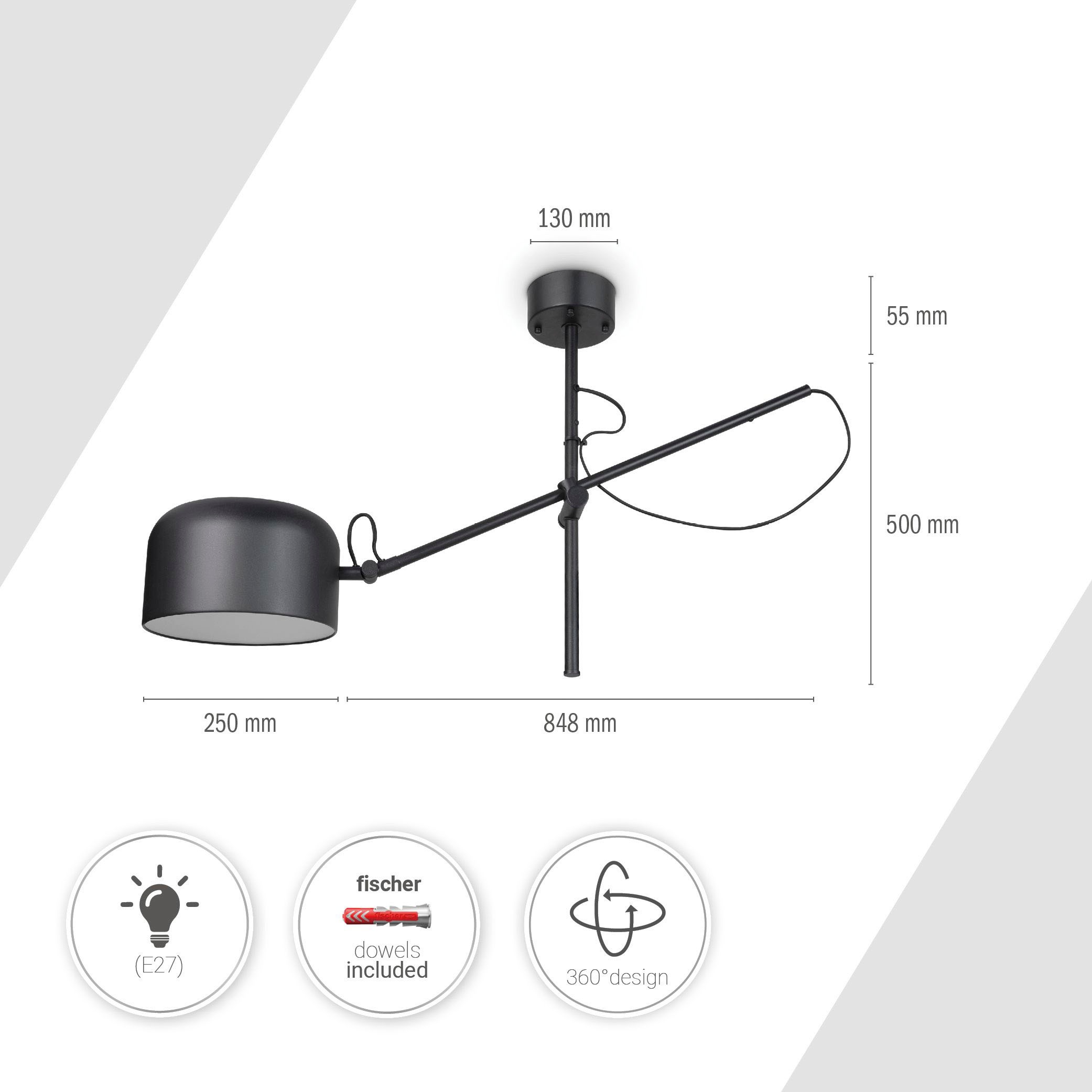 Paco Home Deckenleuchte »BOWL« E27