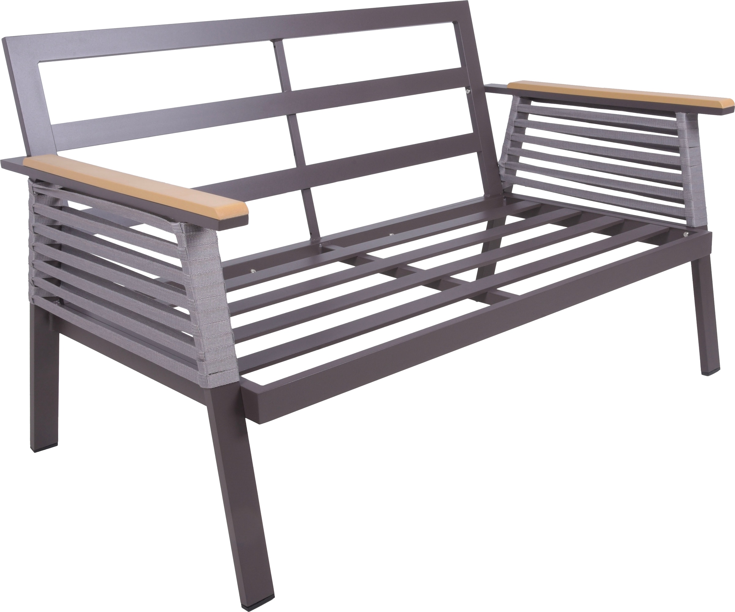 Garden Pleasure Gartenlounge-Set », Lounge-Gruppe »DENIA«« 2 Sessel,  1 Sofa,Tisch LxB: 55,5x100 cm, inkl beigen Kissen