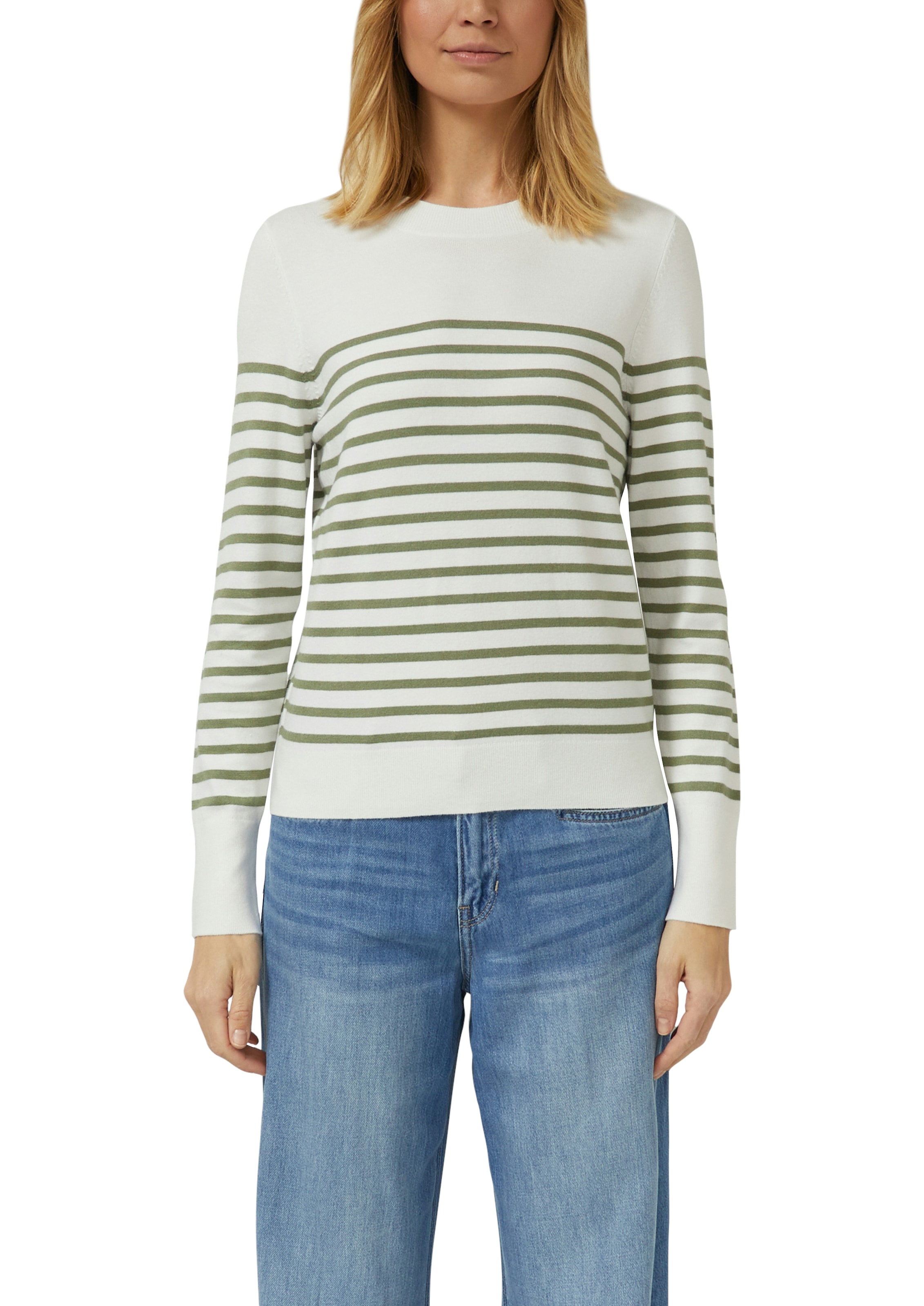 s.Oliver Rundhalspullover mit Streifenmuster