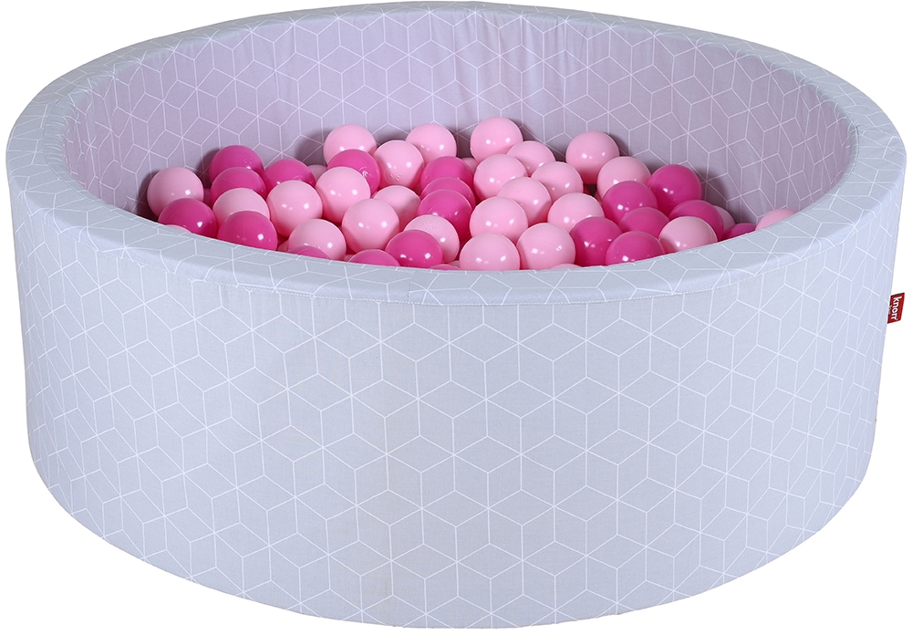 Bällebad »Soft, Cube Grey«, mit 300 Bällen soft pink; Made in Europe