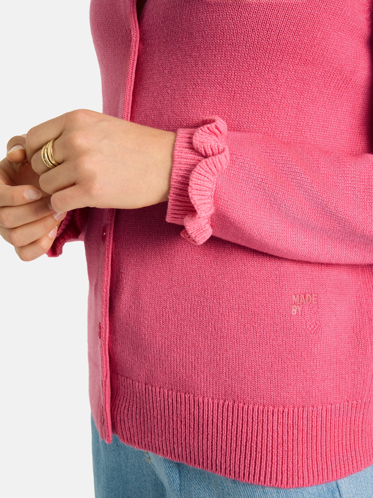 Lieblingsstück Strickjacke »AtiaL« mit Kaschmir, Ärmelenden mit Rüschen