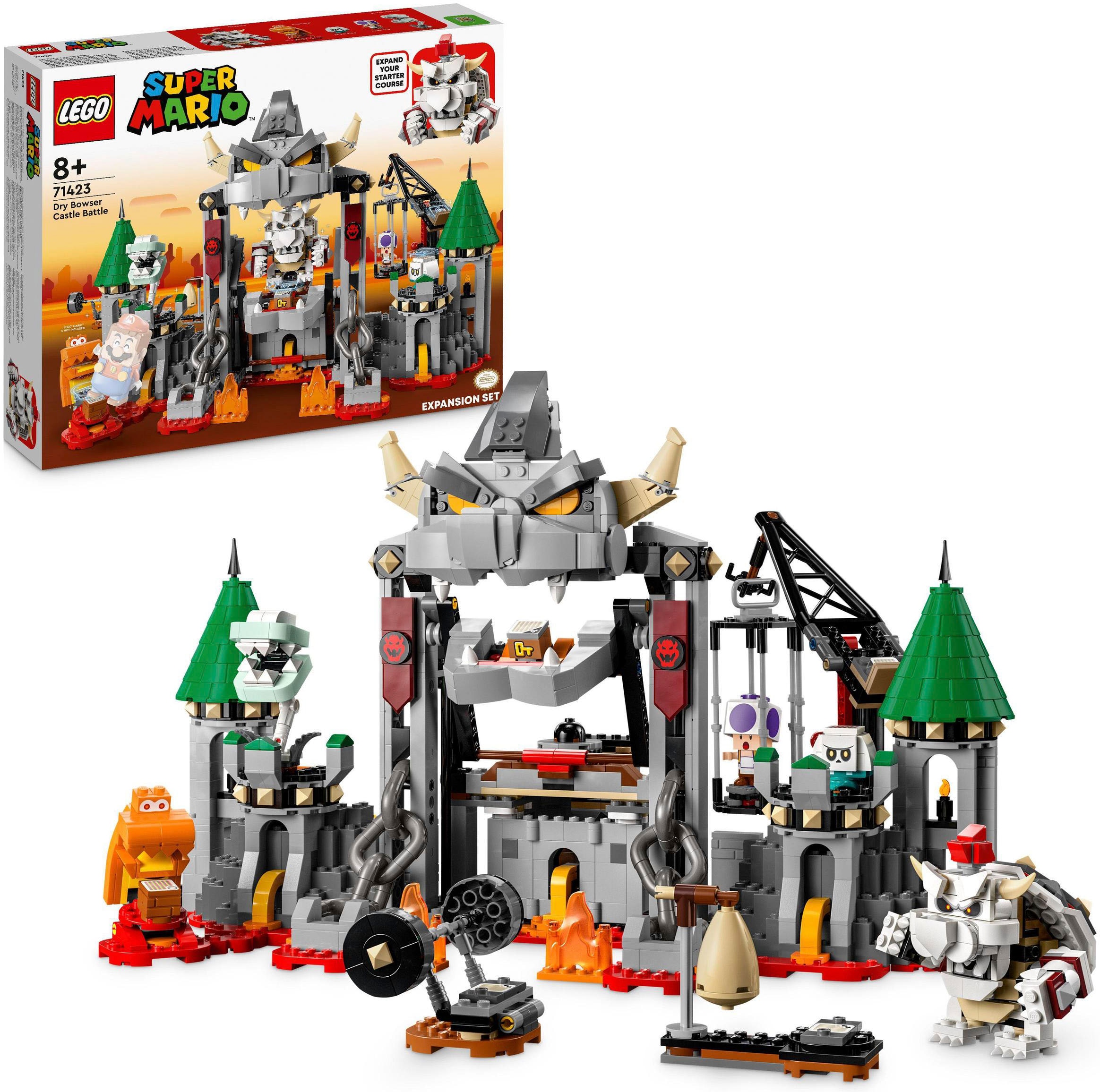 Konstruktionsspielsteine »Knochen-Bowsers Festungsschlacht (71423), LEGO® Super...