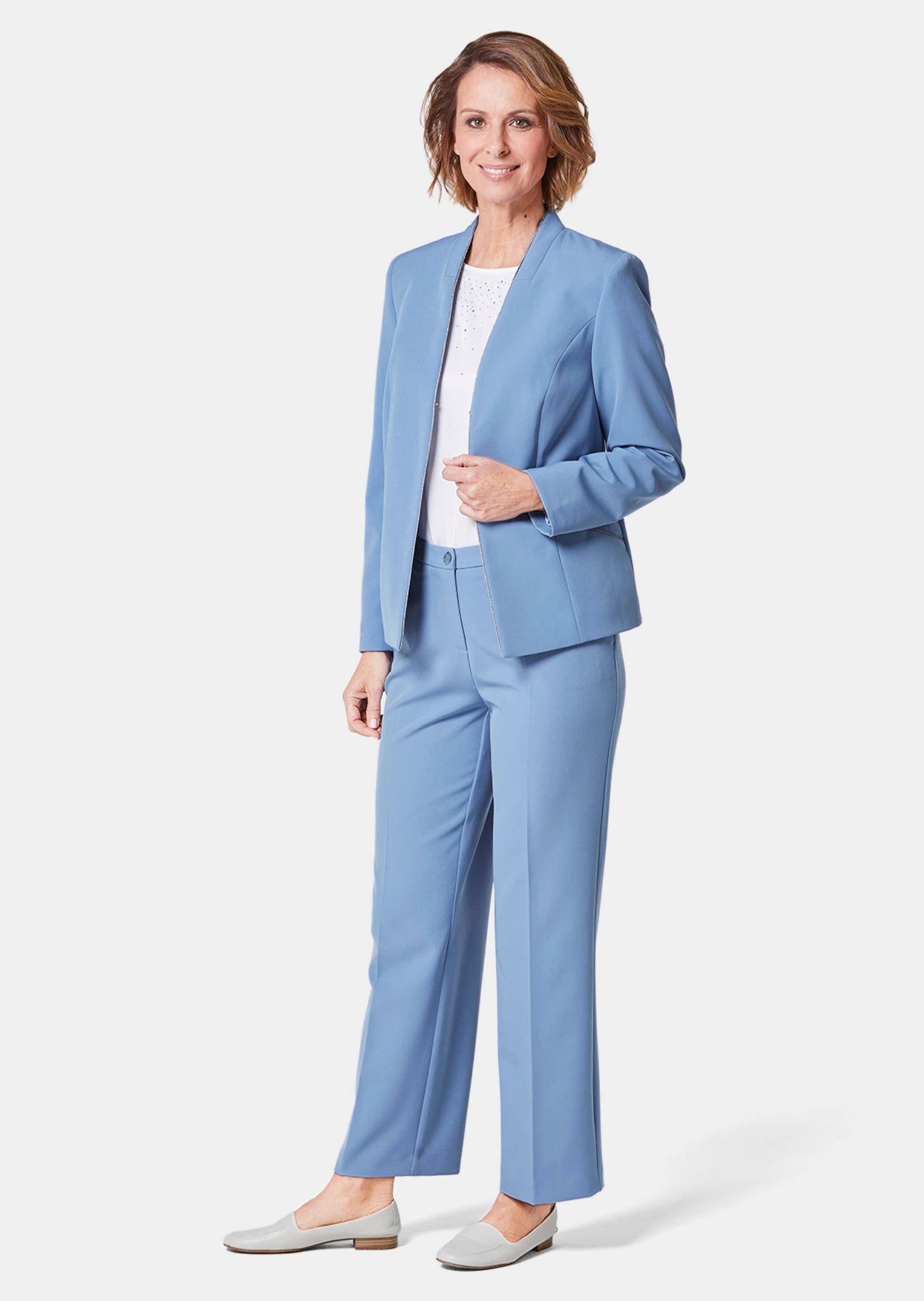 GOLDNER Jackenblazer »Blazer mit feinen Kontrastpaspeln«