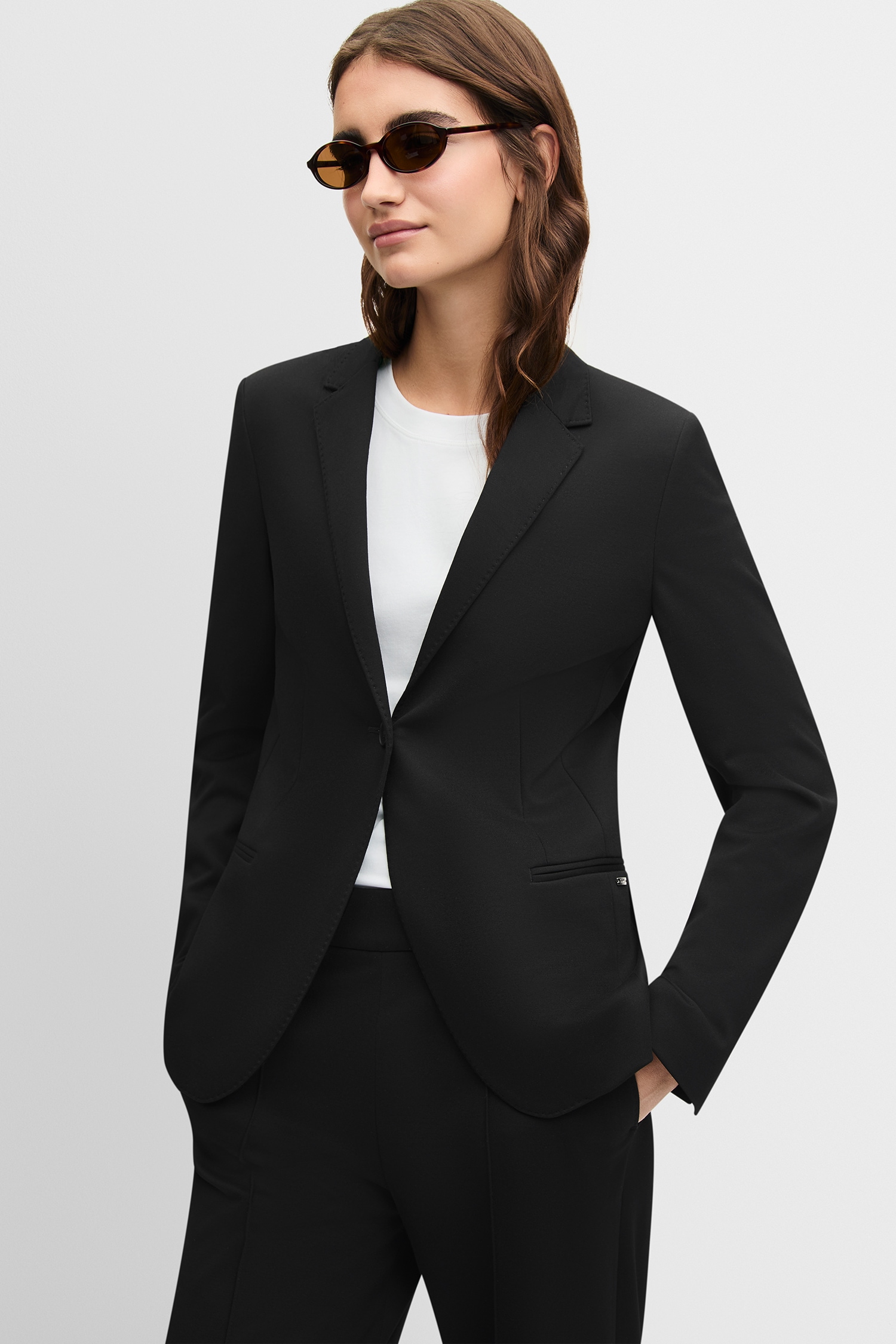 Cinque Jackenblazer »CILEO« Regular Fit, 1-Knopf-Form, elastischer Materialmix