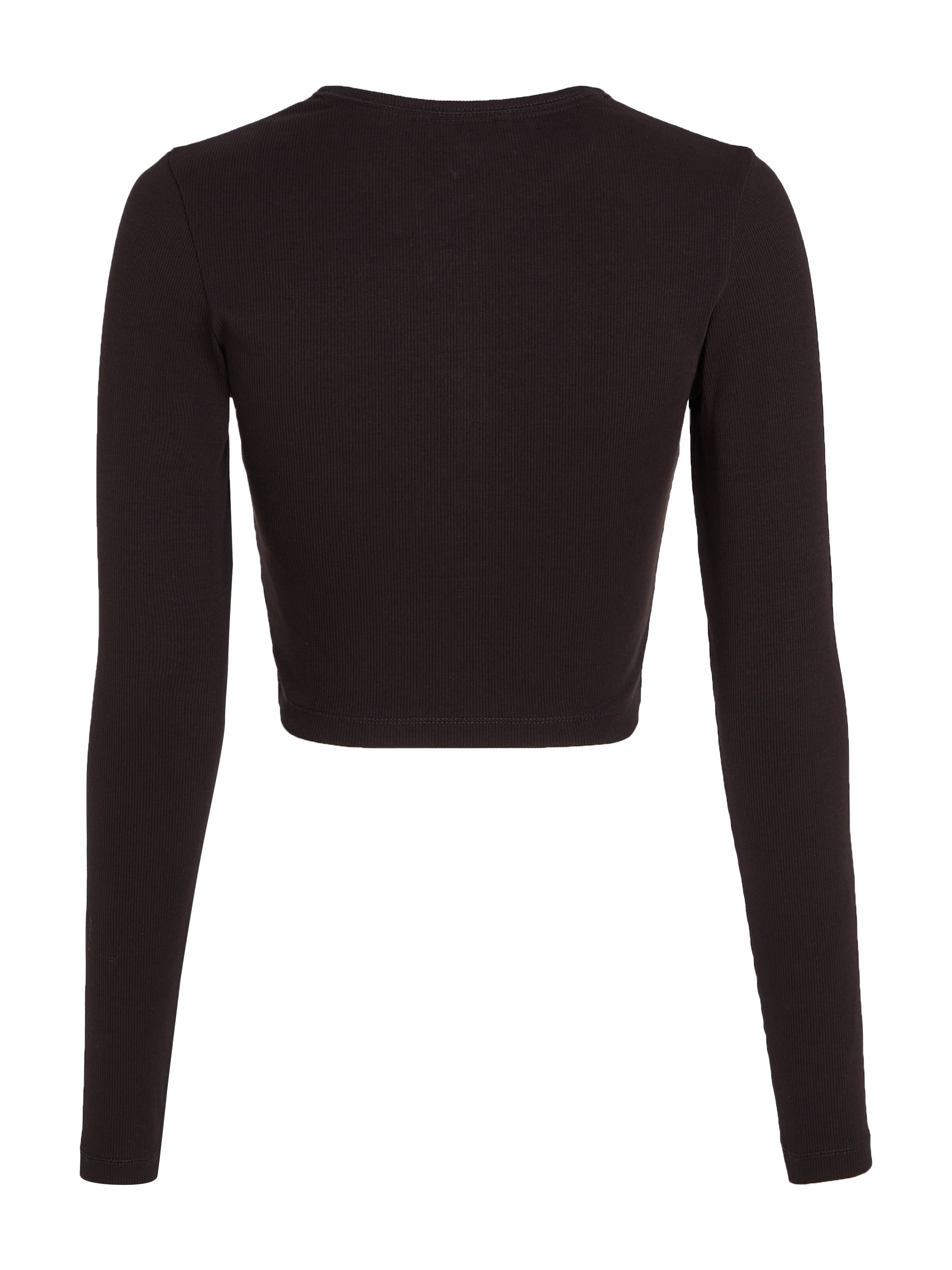Tommy Jeans Langarmshirt »TJW CRP HENLEY TOP LS«, in modischer Cropped Form