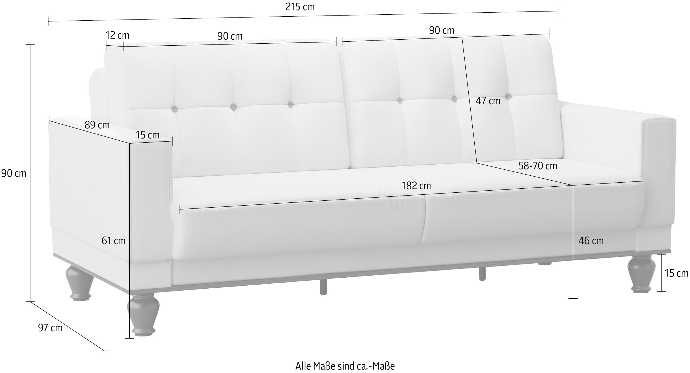 sit&more 3-Sitzer »Orient 5«, mit Strass-Stein, wahlweise mit Bettfunktion und Bettkasten