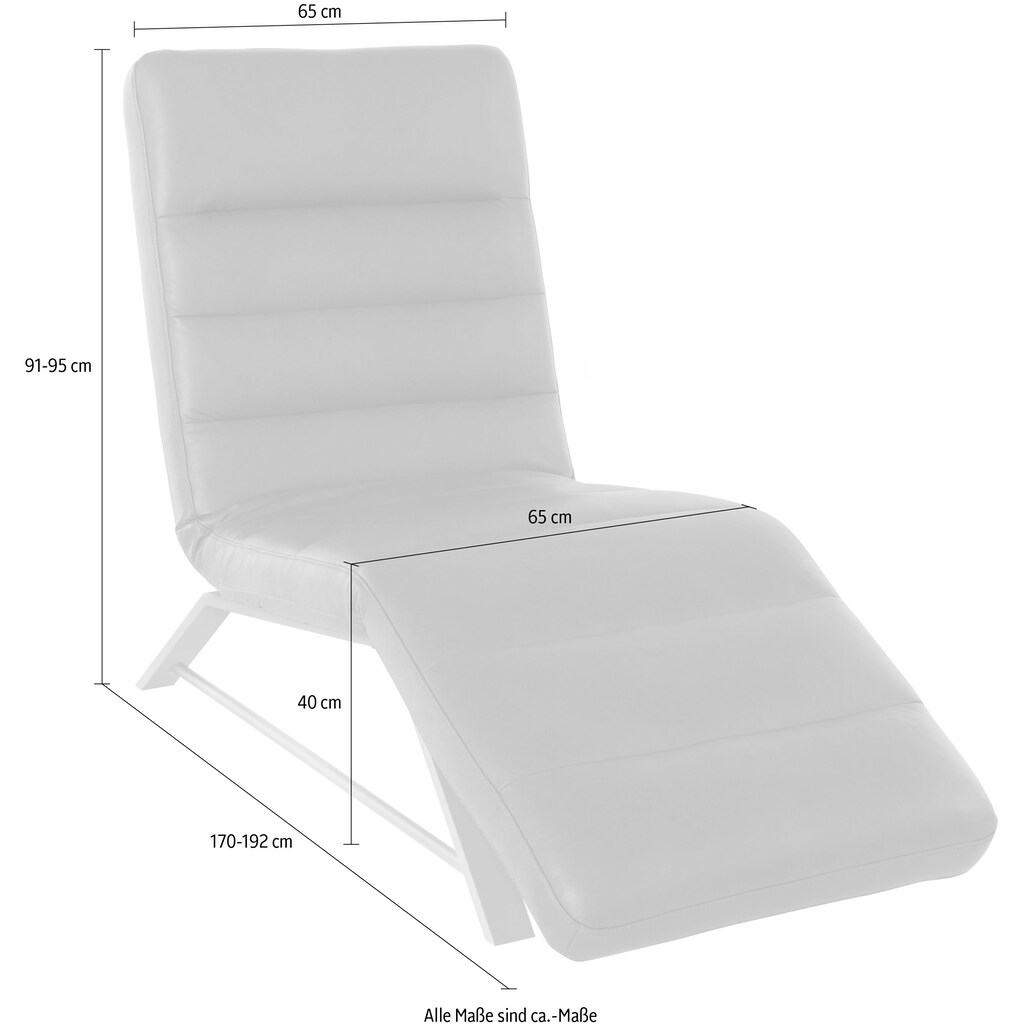 W.SCHILLIG Relaxliege »daily dreams«, Funktionsliege wahlweise mit Motor, Gestell matt, Breite 65 cm