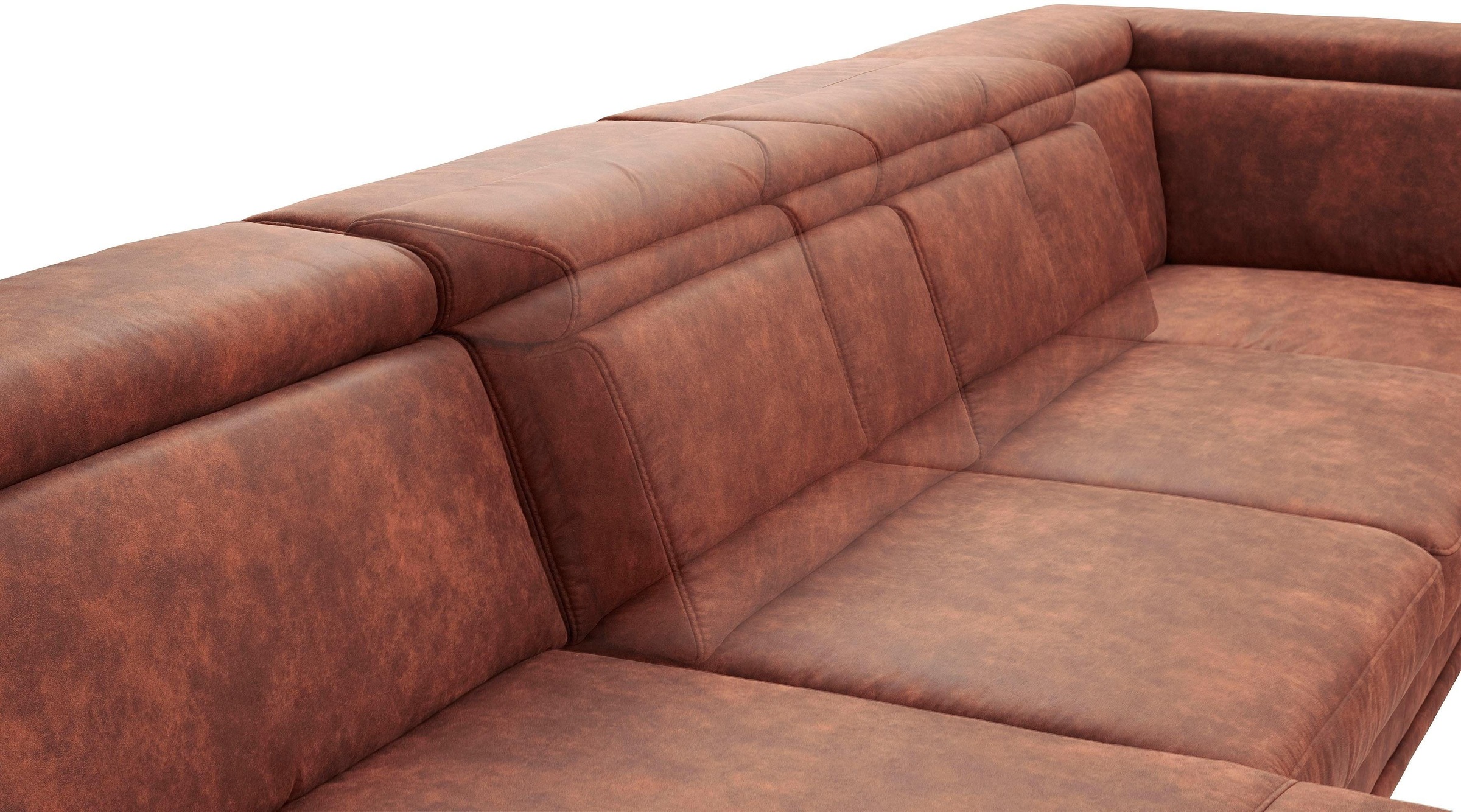 sit&more Wohnlandschaft »Scorpio U-Form«, inklusive Sitztiefenverstellung, mit Kopf- und Armteilverstellung