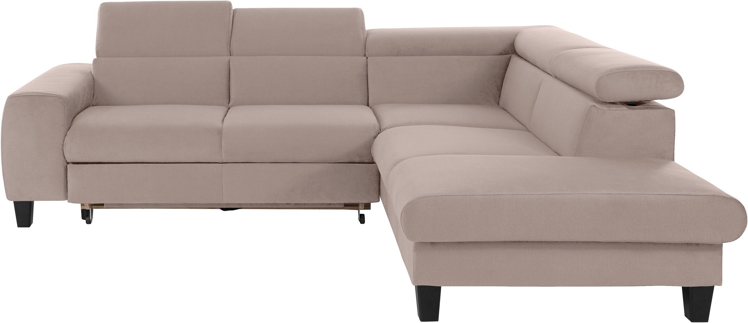 COTTA Polstergarnitur »Morven L-Form«, (Set), Set bestehend aus: Ecksofa mit Kopfteilverstellung & Hocker