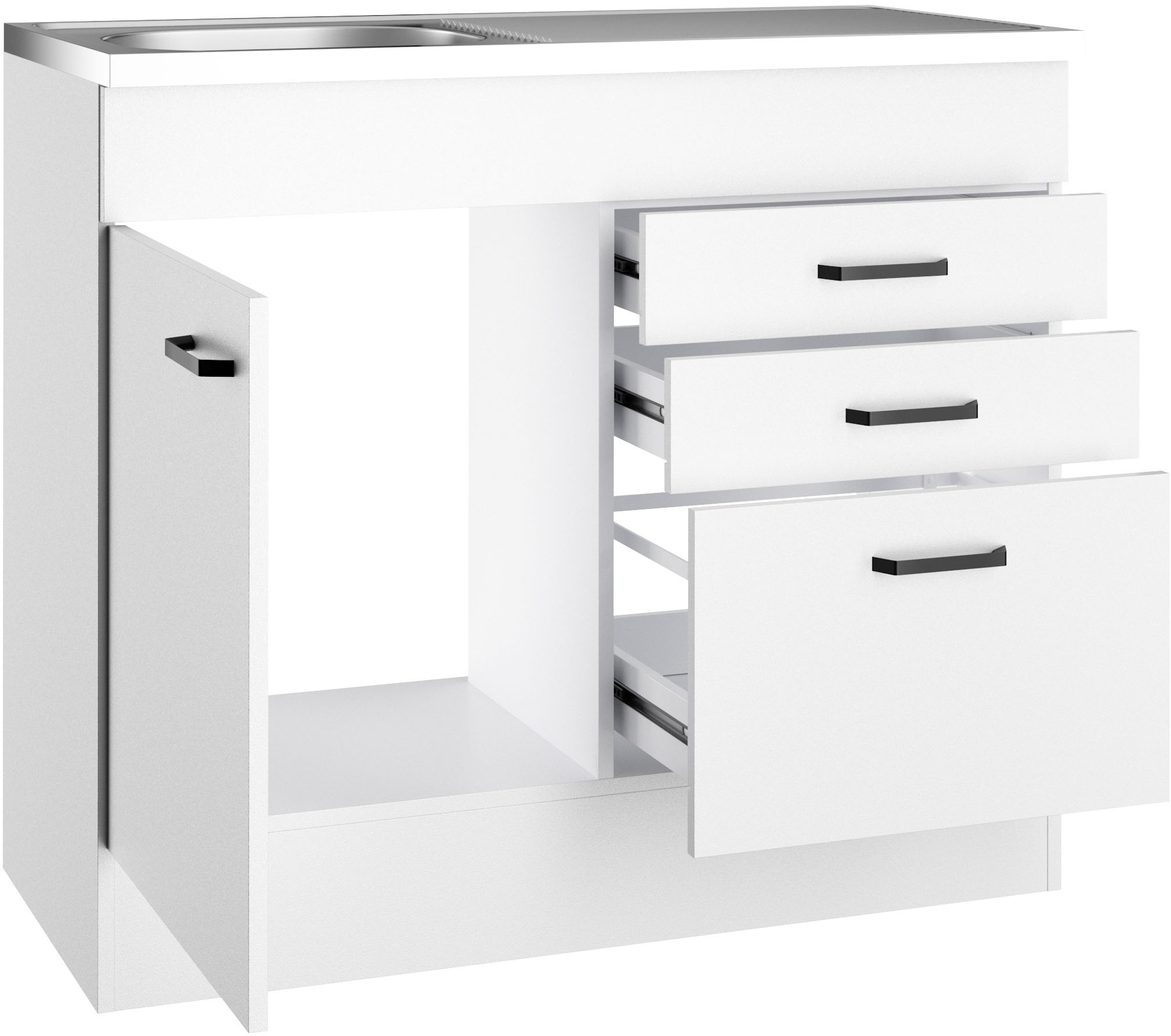 OPTIFIT Spülenschrank »OPTImulti« Breite 100 cm, Tiefe 50 cm, mit Spülenauflage