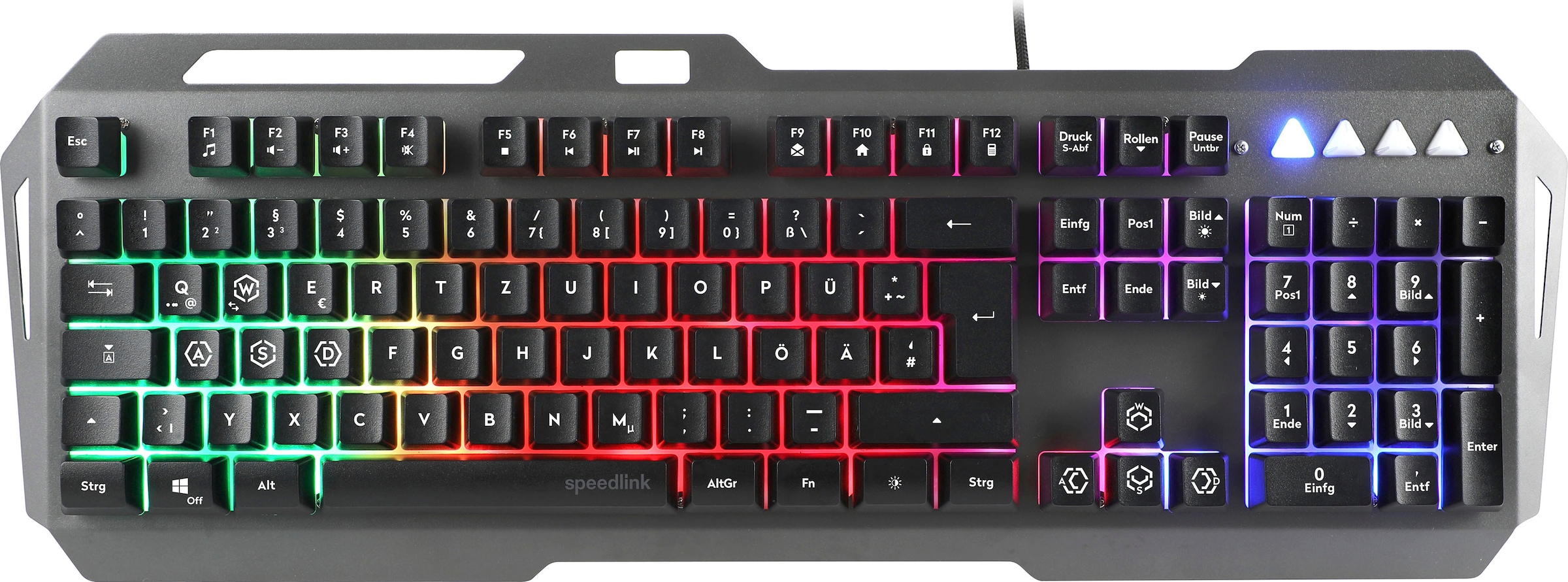 Speedlink Gaming-Tastatur »LUNERA Metal Rainbow«, (USB-Anschluss), mehrfarbige Beleuchtung