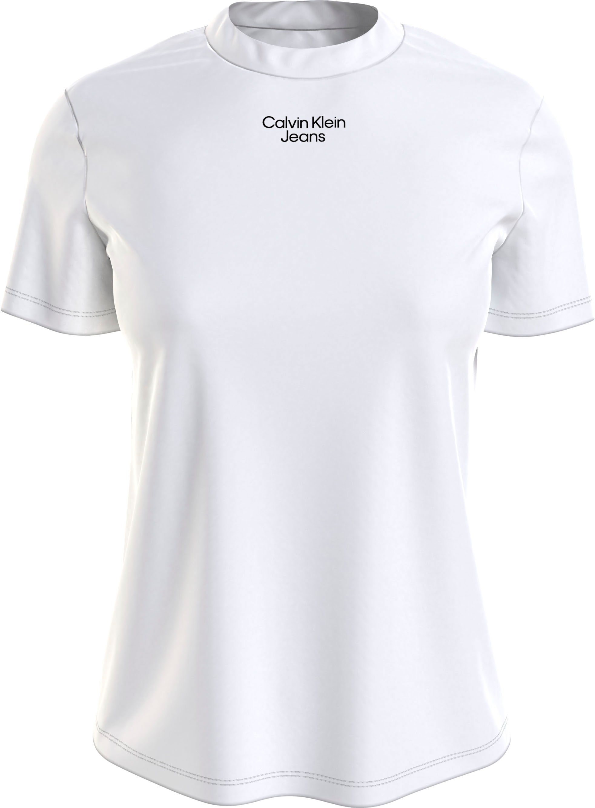 Calvin Klein T-Shirt MODERN Klein ♕ Jeans mit Logodruck LOGO STRAIGHT dezentem Jeans »STACKED bei TEE«, Calvin
