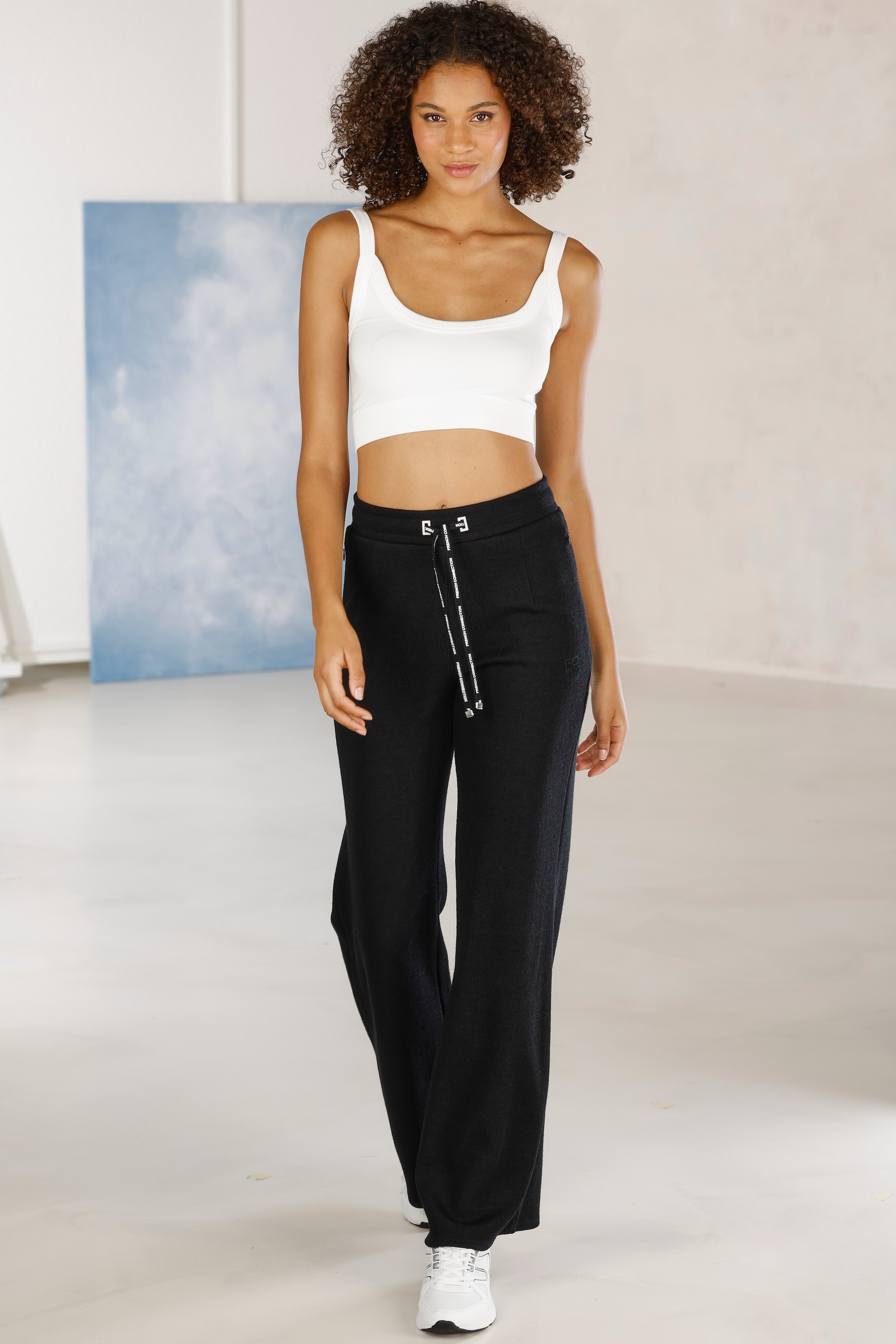 French Connection Loungepants, in gerippter Strickoptik