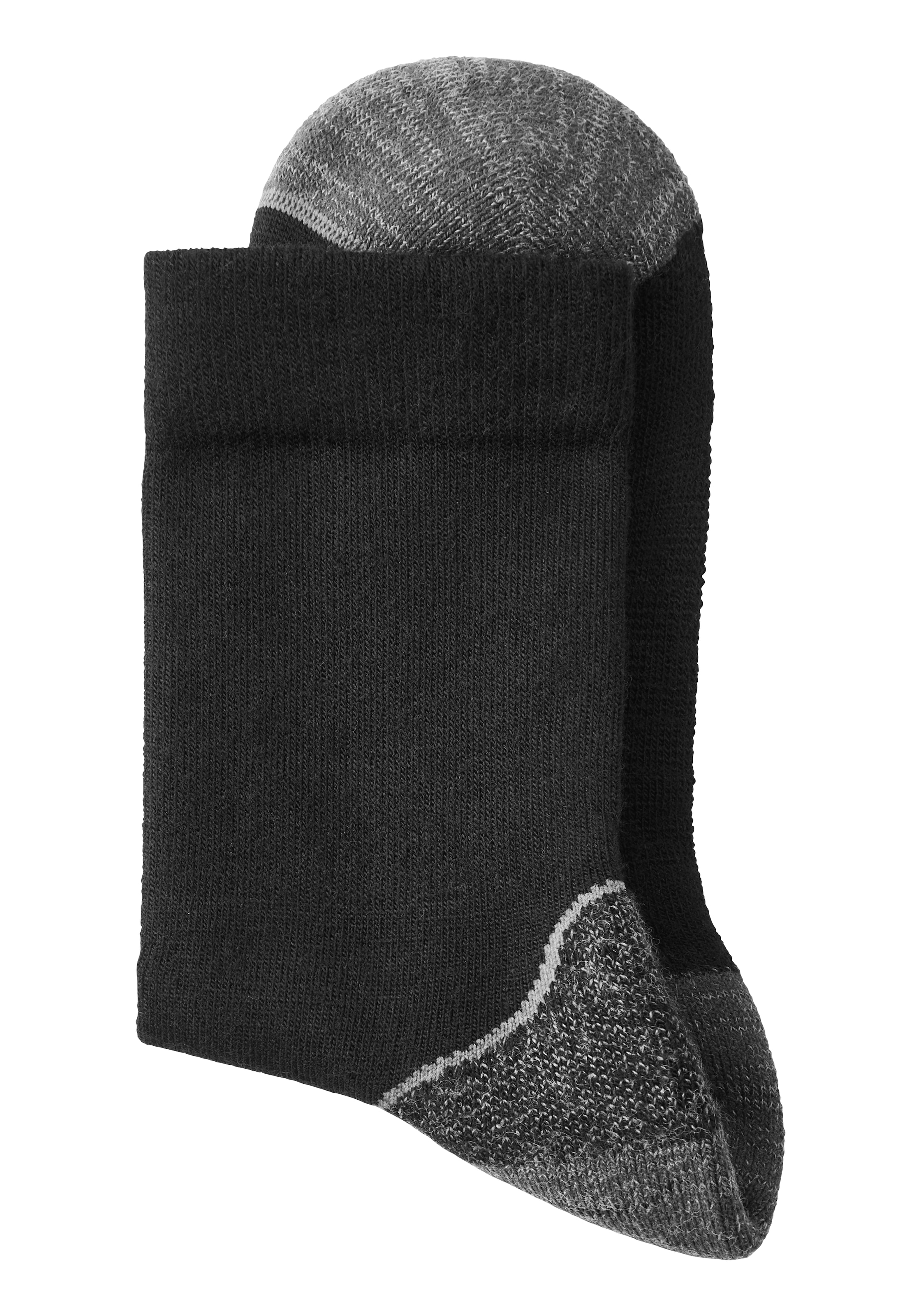 Bench. Wandersocken, (Packung, 2 Paar), Wollsocken aus flauschigem Material mit 51% Wolle