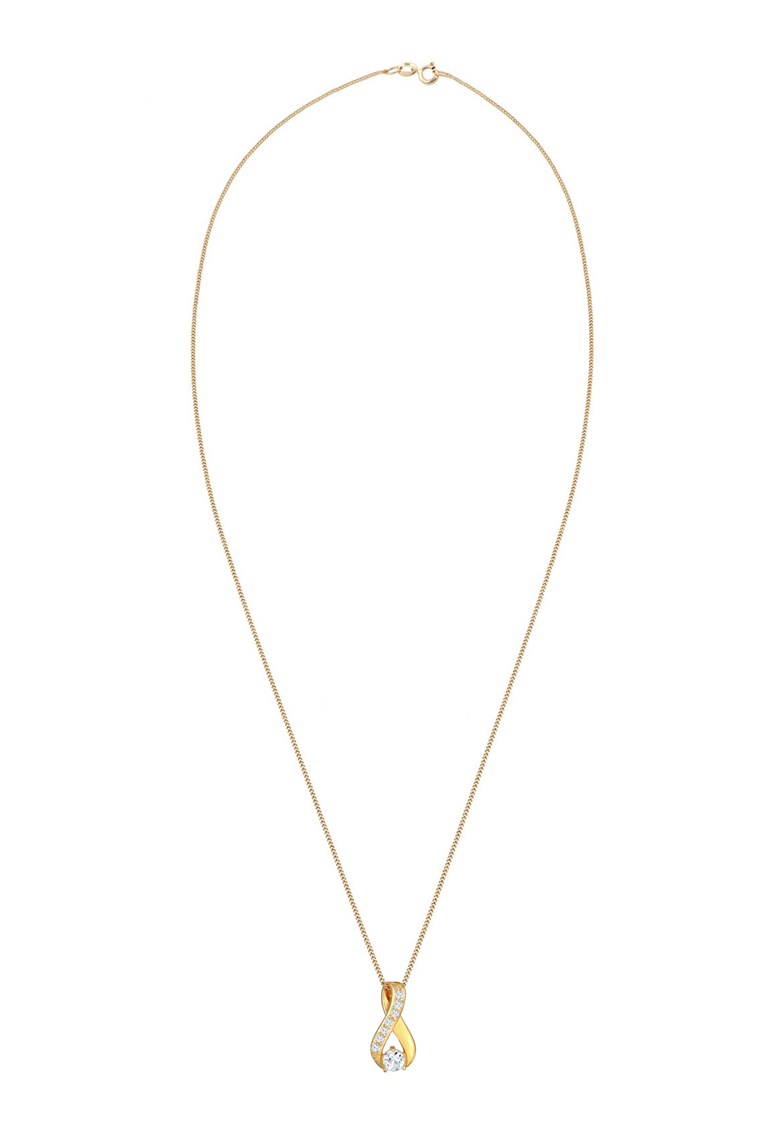Elli Premium Silberkette »Halskette Infinity Symbol Topas 585 Gelbgold«