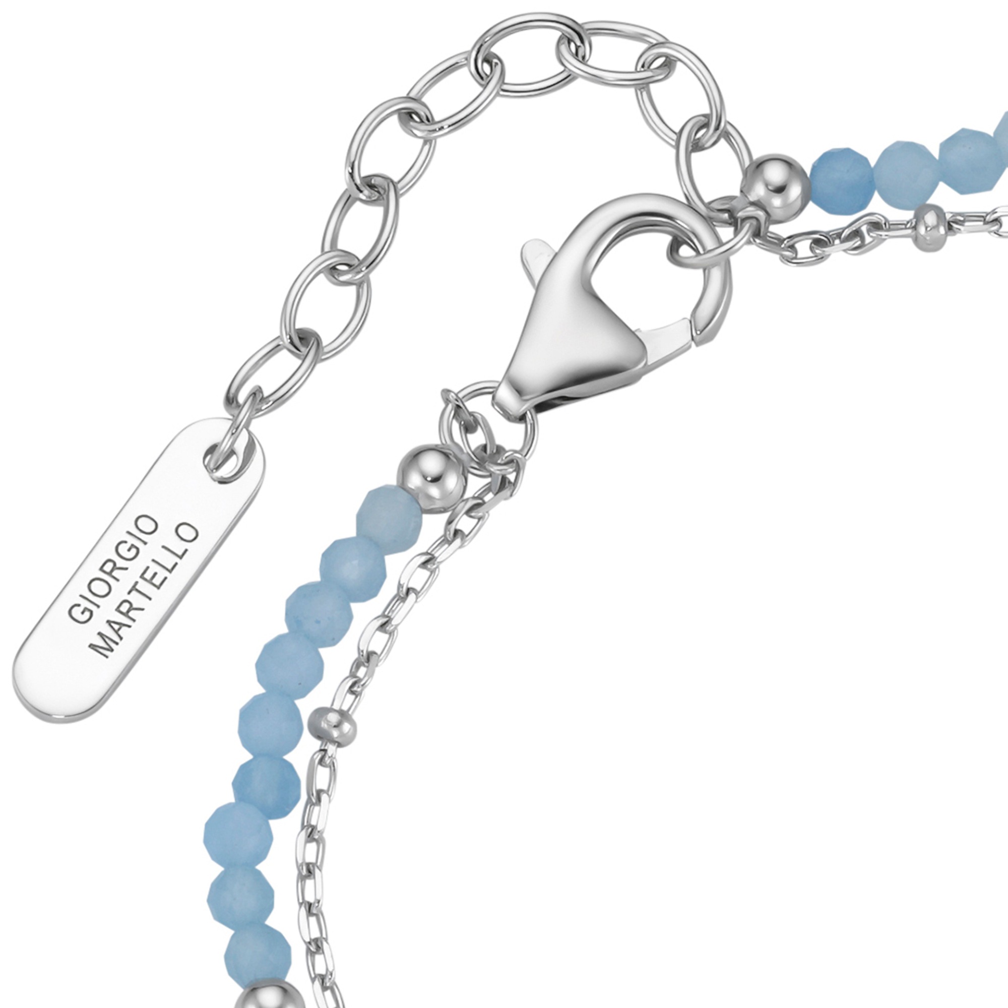 GIORGIO MARTELLO MILANO Armband »Armband mit hellblauen Apatit-Kugeln, Silber 925«