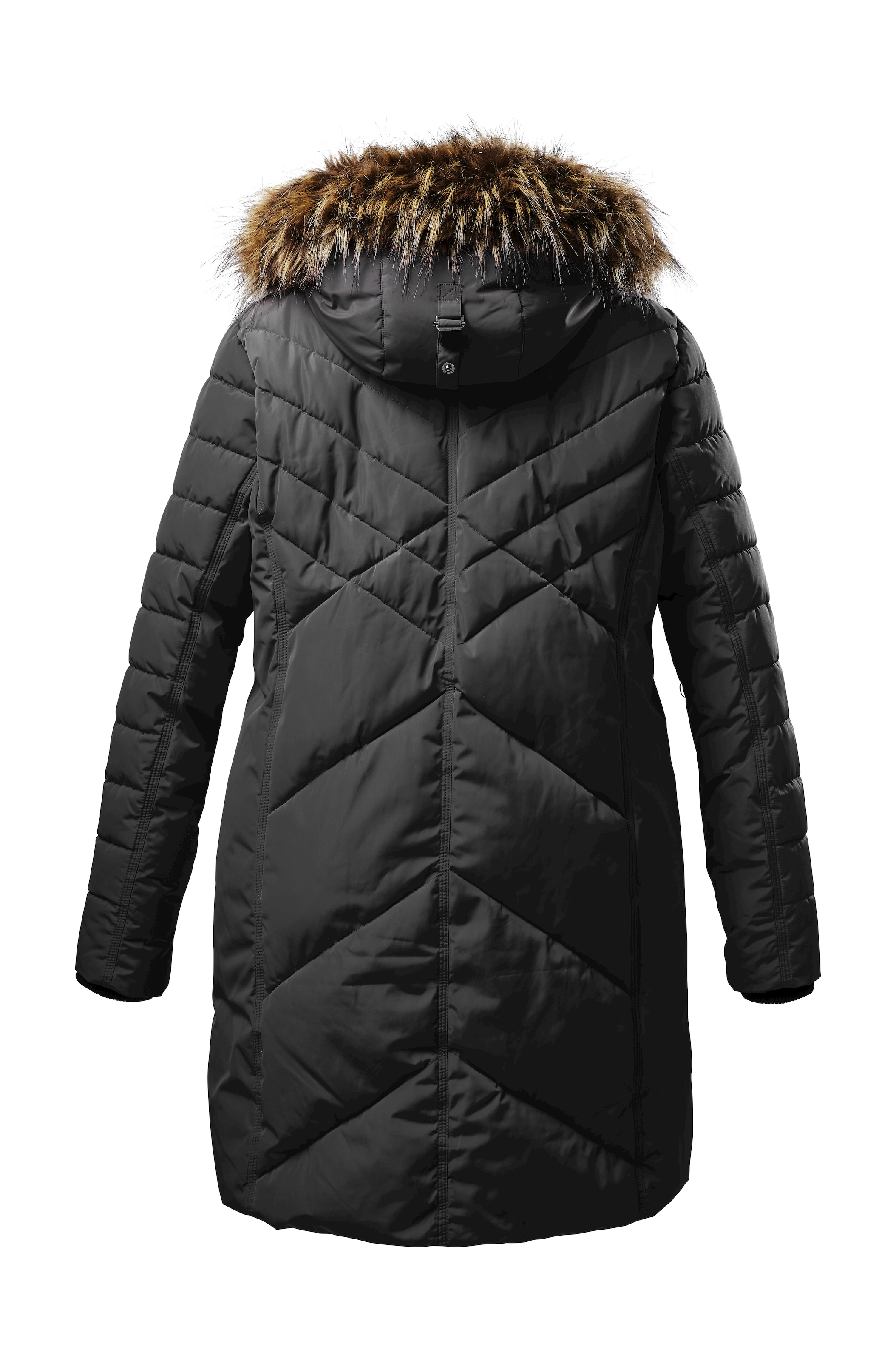 STOY Steppmantel »WMN Quilted PRK D«, STOY Parka: abnehmbare Kapuze, warm, atmungsaktiv, wasserabweisend