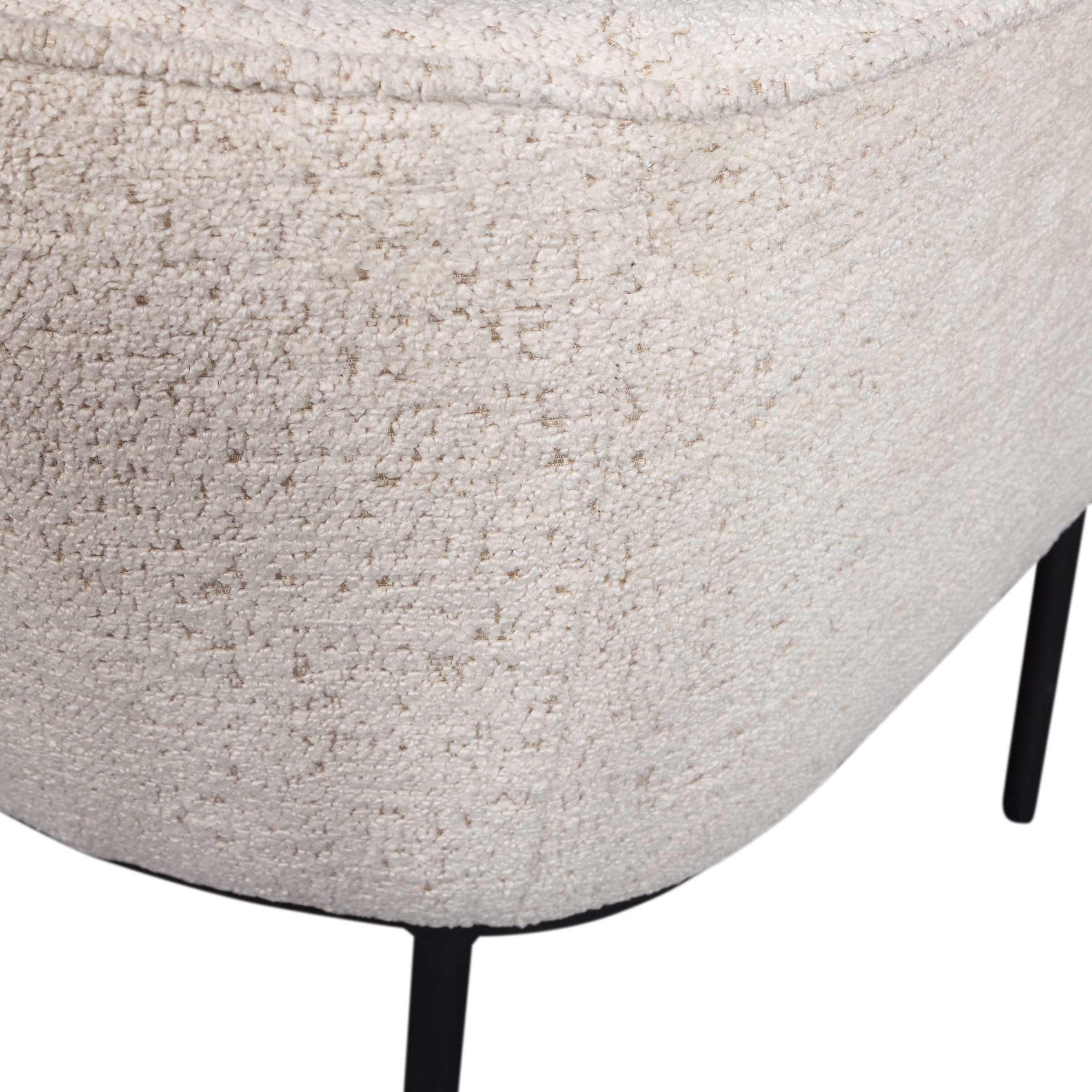 WOOOD Esszimmerstuhl »Leon«, mit Bouclé-Stoff, 4-Fuß-Gestell, H 77 cm x B 61 cm