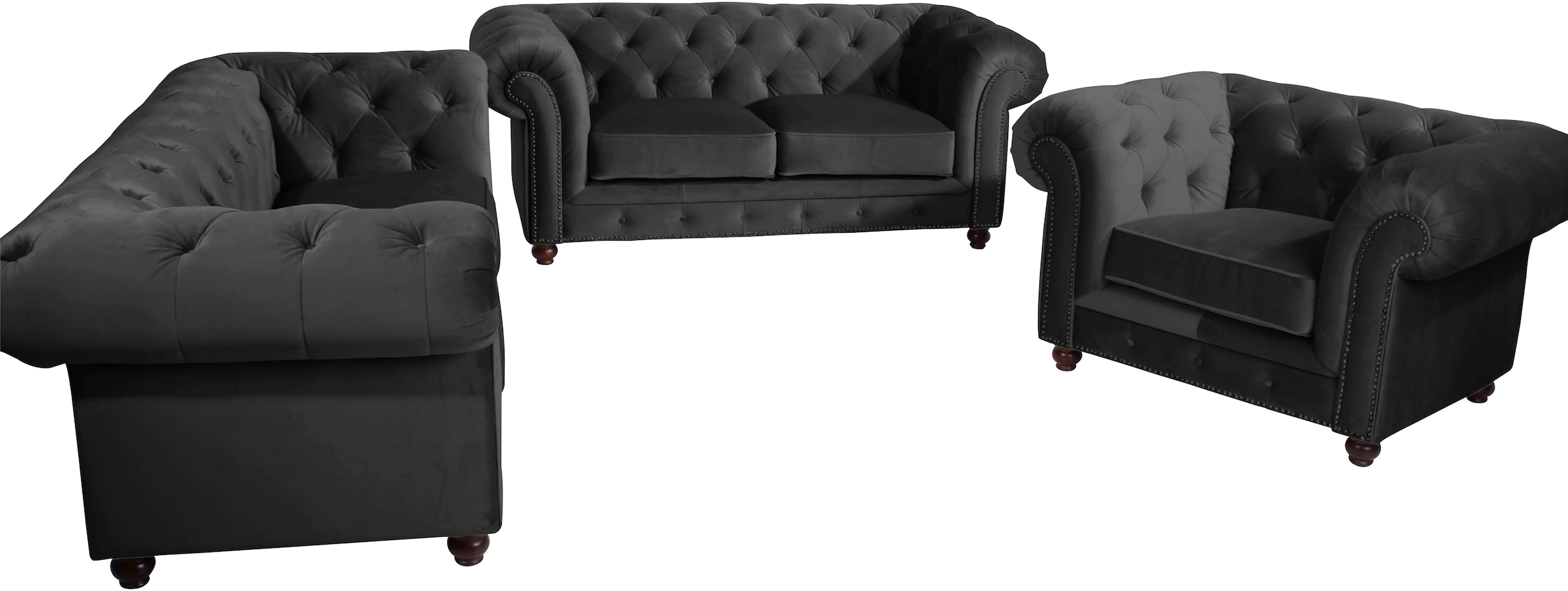Max Winzer® Chesterfield-Sessel »Old England, Loungesessel, modern, Retro und elegant, bequemer Sessel«, mit edler Knopfheftung