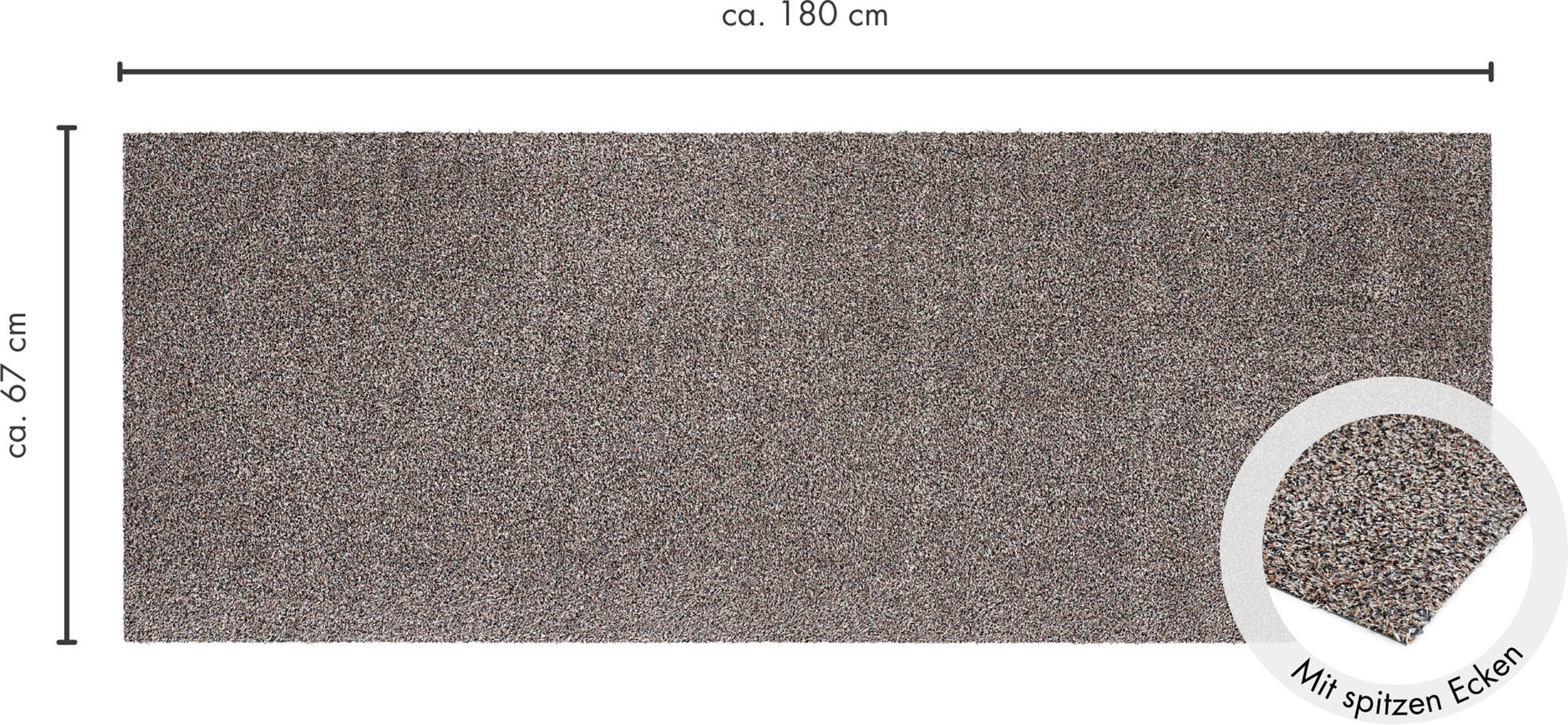 Andiamo Fußmatte »Samson, Made in Netherlands«, rechteckig, 6 mm Höhe, Schmutzfangmatte, waschbar, rutschhemmend, auch als 2er Set erhältlich
