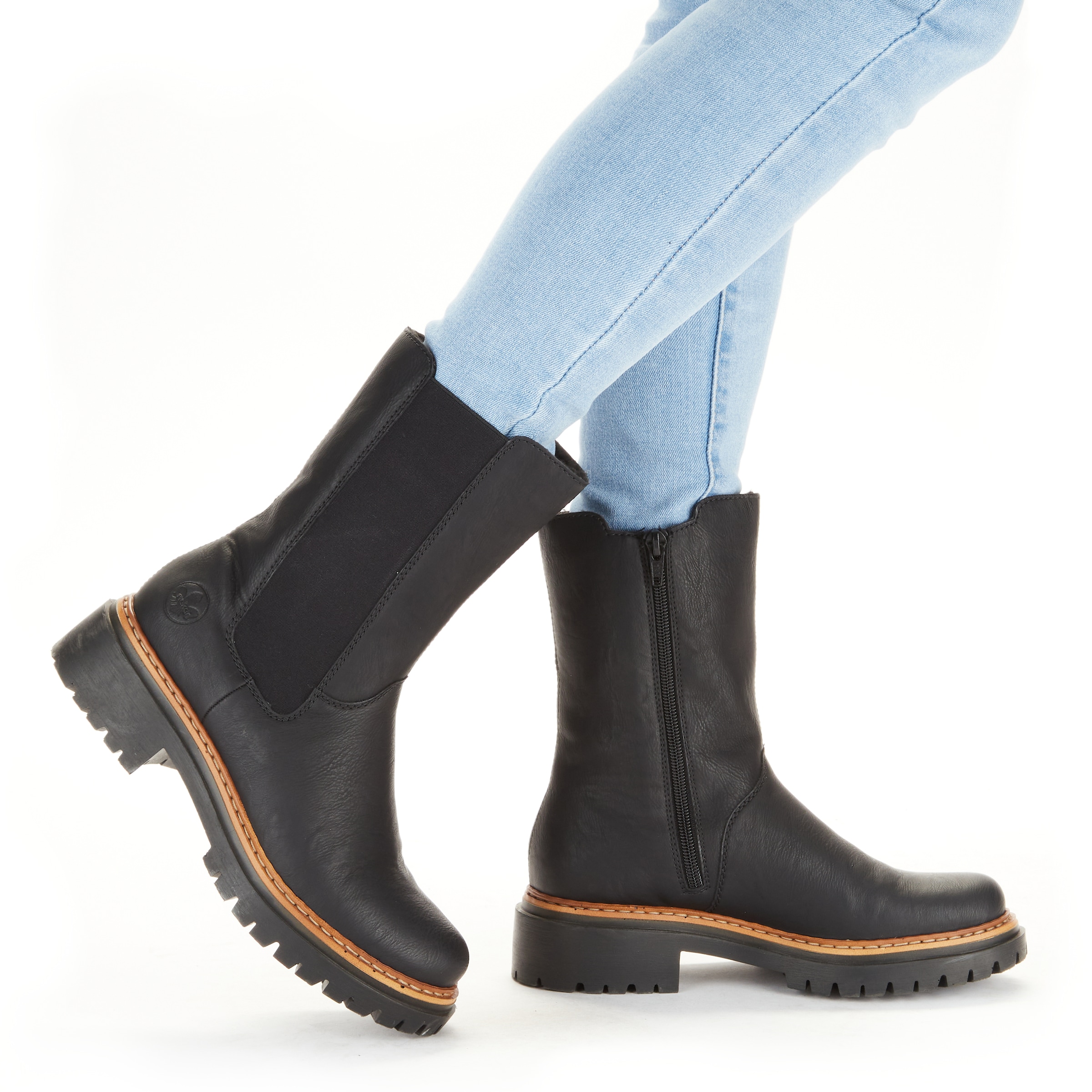 Rieker Chelseaboots  Stiefelette, Boots mit breitem Stretch an der Seite
