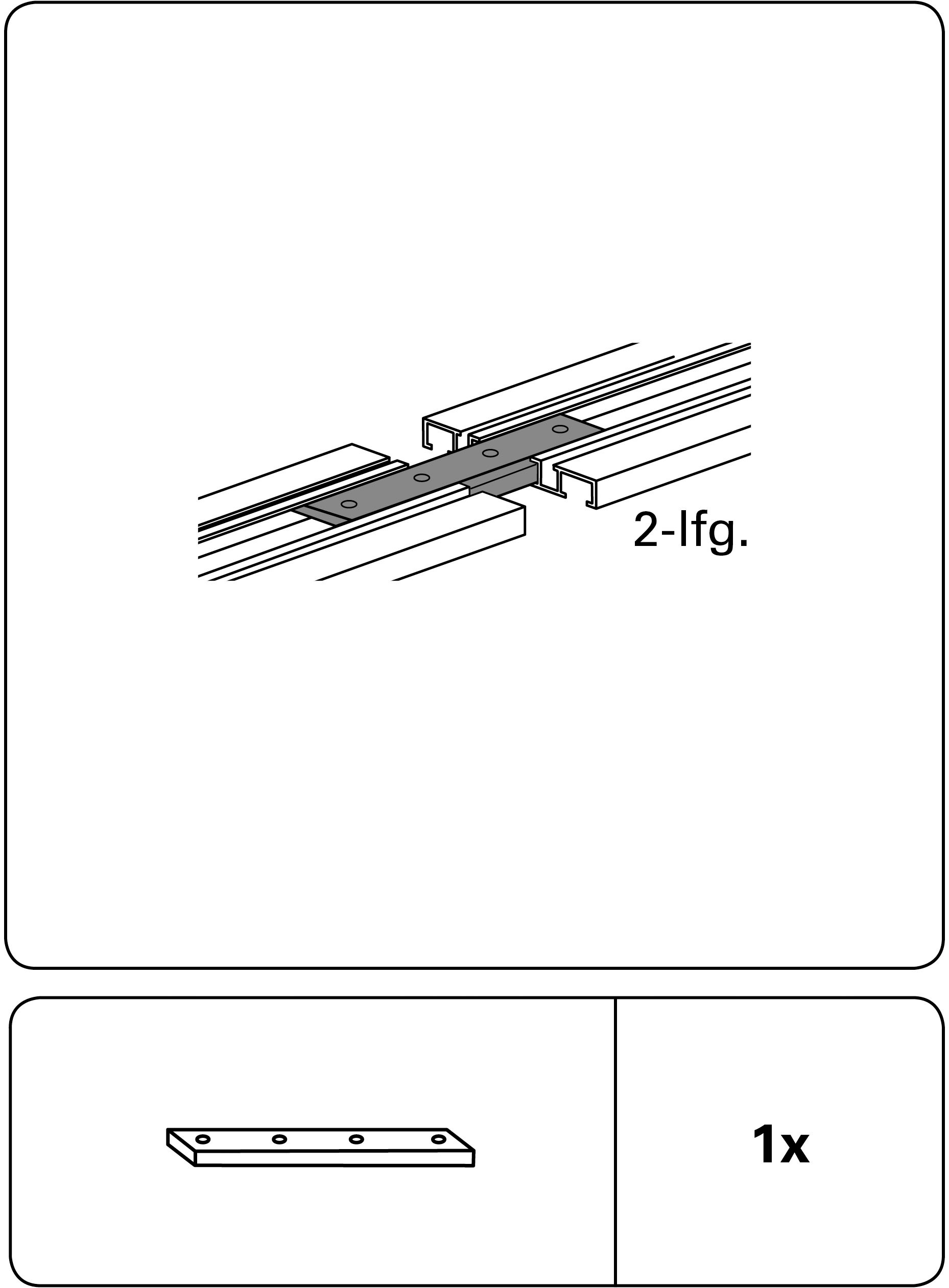 GARDINIA Verbinder »Schienenverbinder für Aluminium-Vorhangschiene«, (1 St.), Serie Aluminim-Vorhangschiene