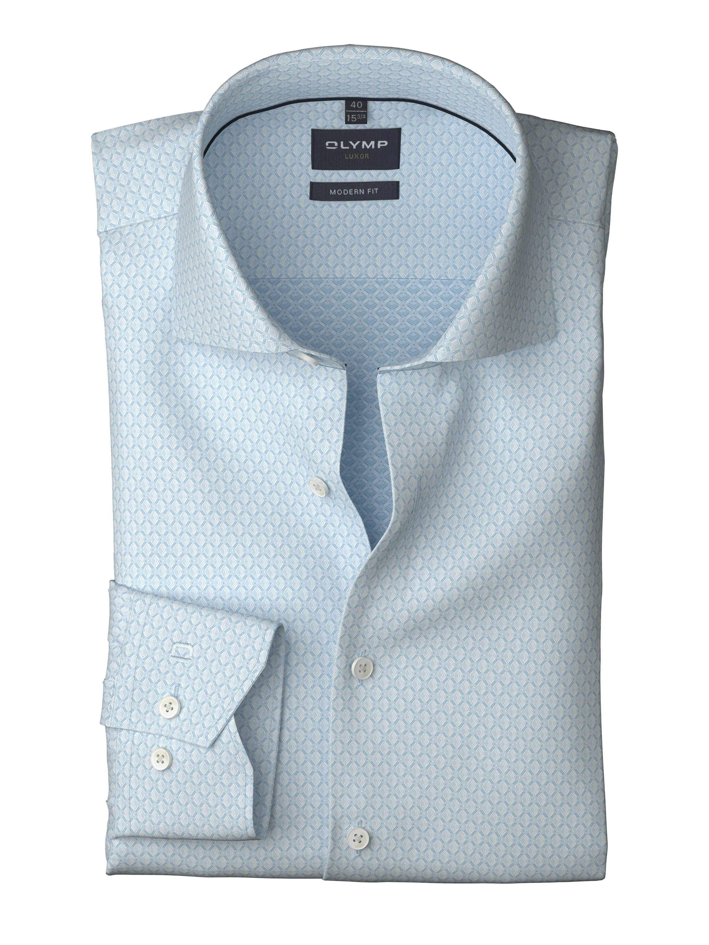 OLYMP Langarmhemd »Luxor modern fit«, feine Struktur, Businesshemd. Royal-Kentkragen, modern fit