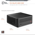 CSL Mini-PC »X300 / 5700G / 32 GB / 2000 GB SSD«