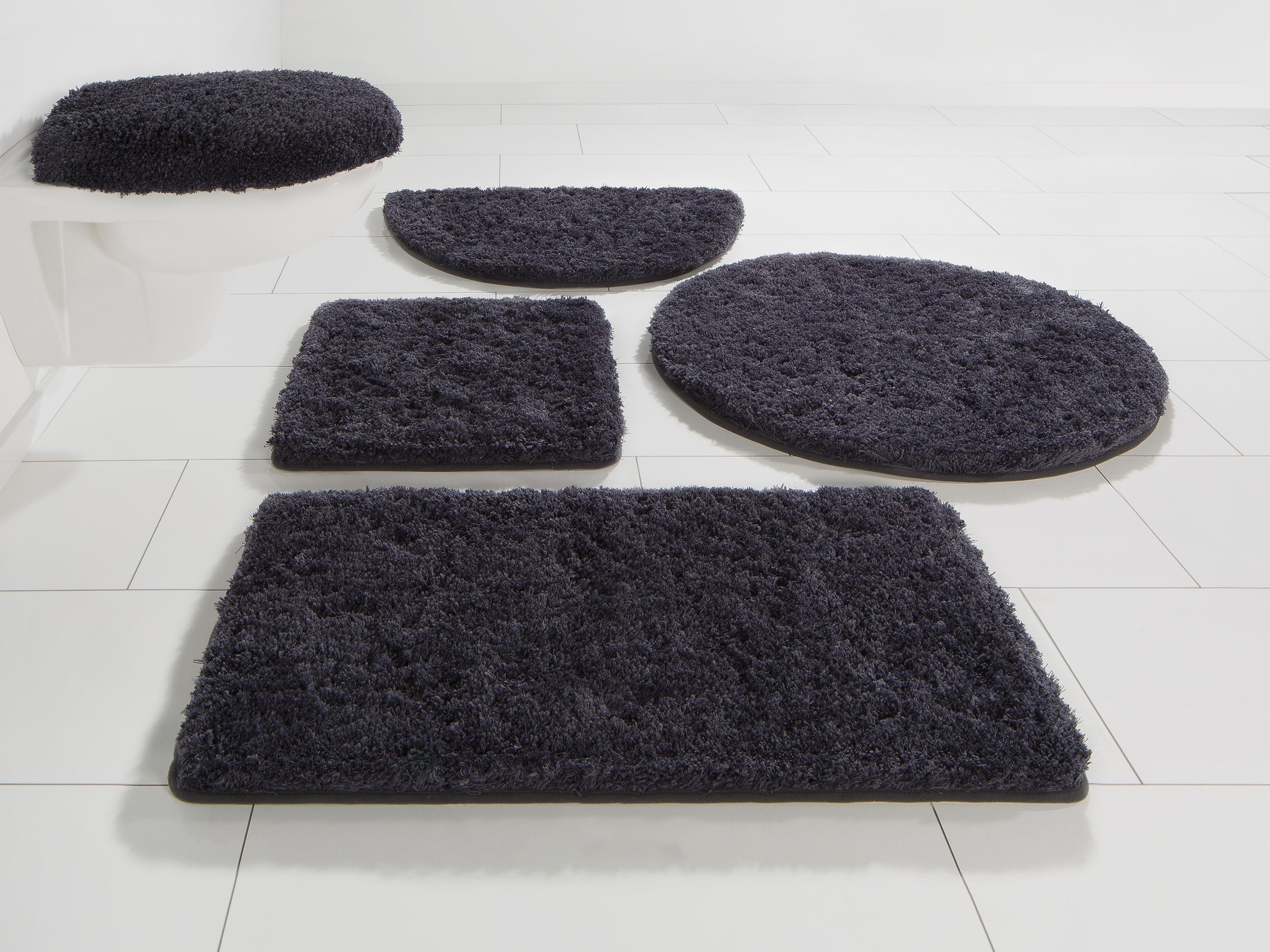 Möve Badematte »Superwuschel, Badvorleger, Badezimmer Teppich«, rutschhemmend beschichtet, strapazierfähig-schnell trocknend-fußbodenheizungsgeeignet, Mikrofaser-Badematte, Badteppich, rechteckig, rund & als 3-tlg. Set