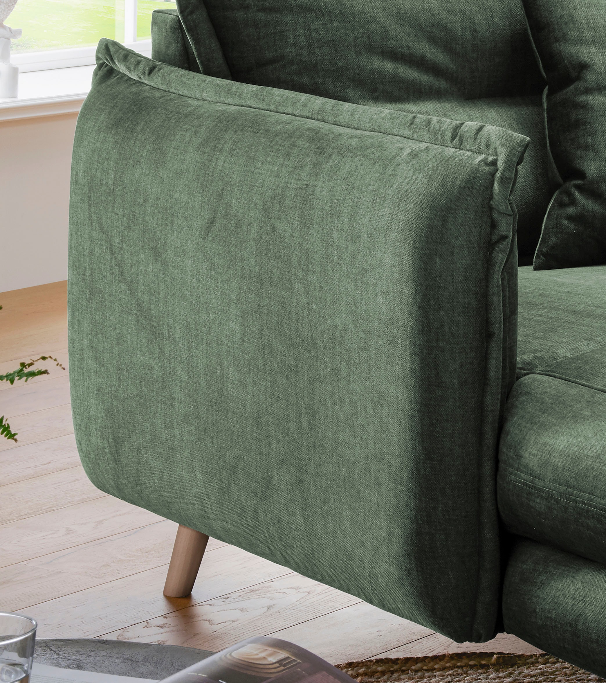 INOSIGN Loveseat »Lazio«, moderner Sessel mit einer bequemen Polsterung, 2 Stk. Zierkissen