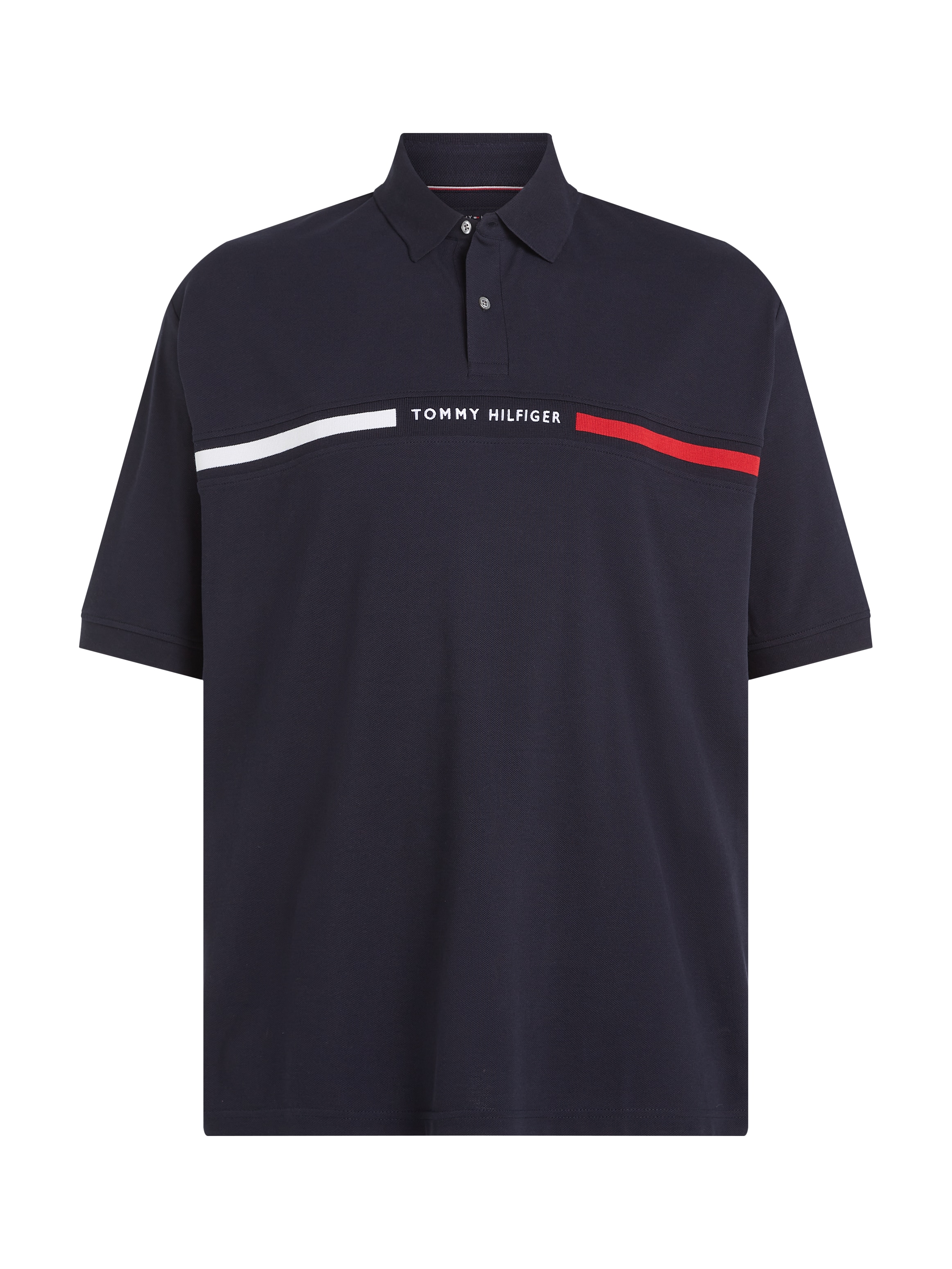Tommy Hilfiger Big & Tall Poloshirt »BT-HILFIGER CHEST INSERT REG -B«, in Großen Größen, Logostickerei