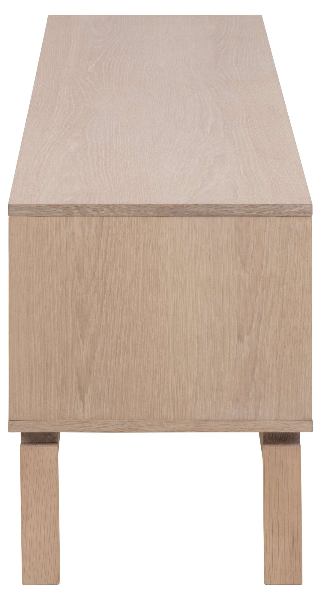 ACTONA GROUP TV-Schrank »Linley TV-Tisch, Lowboard, Fernsehtisch,«, Eichenfurnier, 2 Türen, 2 Einlegeböden, Lamellenfront, B: 160cm
