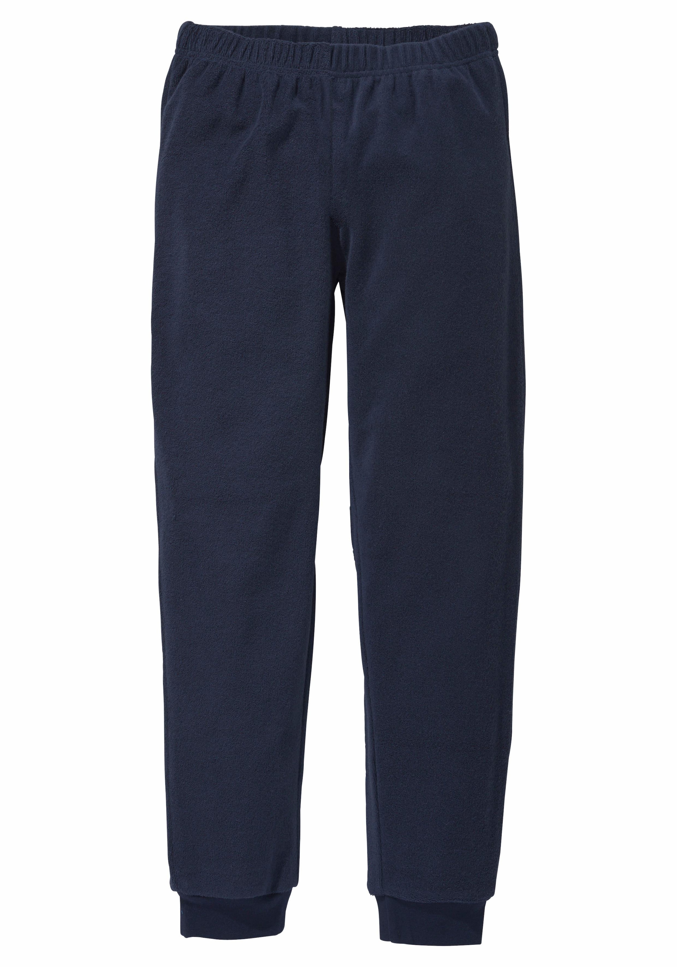 AUTHENTIC LE JOGGER Pyjama, (2 tlg., 1 Stück), Schlafanzug aus Frottee, mit Bündchen